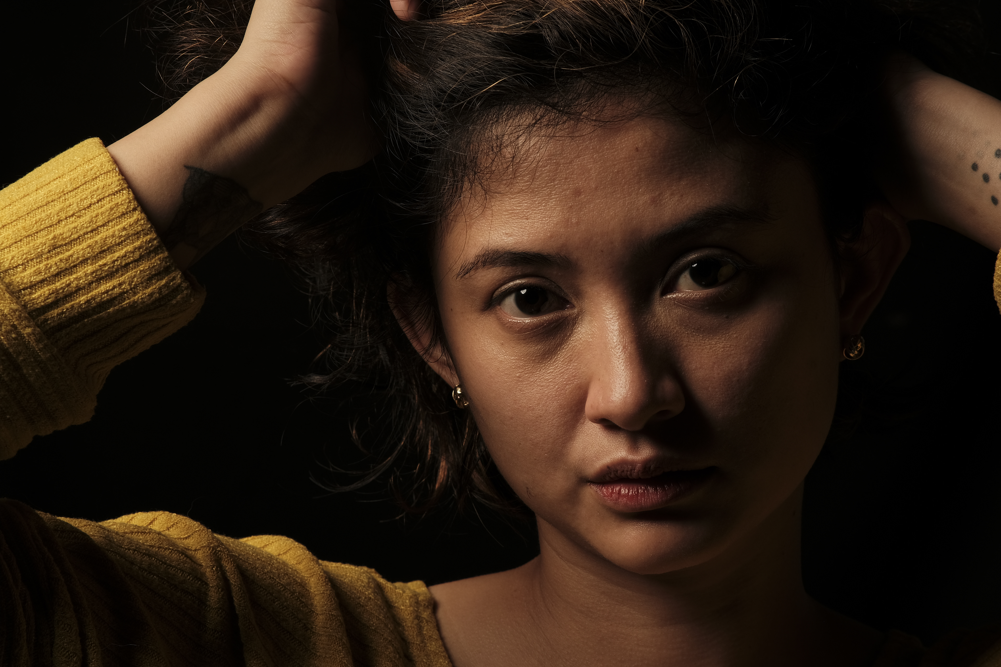 1 light + rembrandt lighting