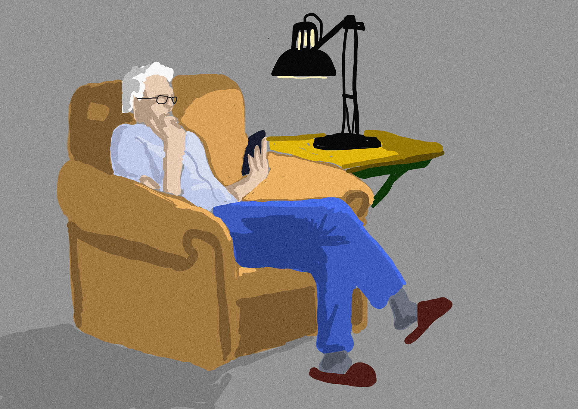 Digital drawing of my father.