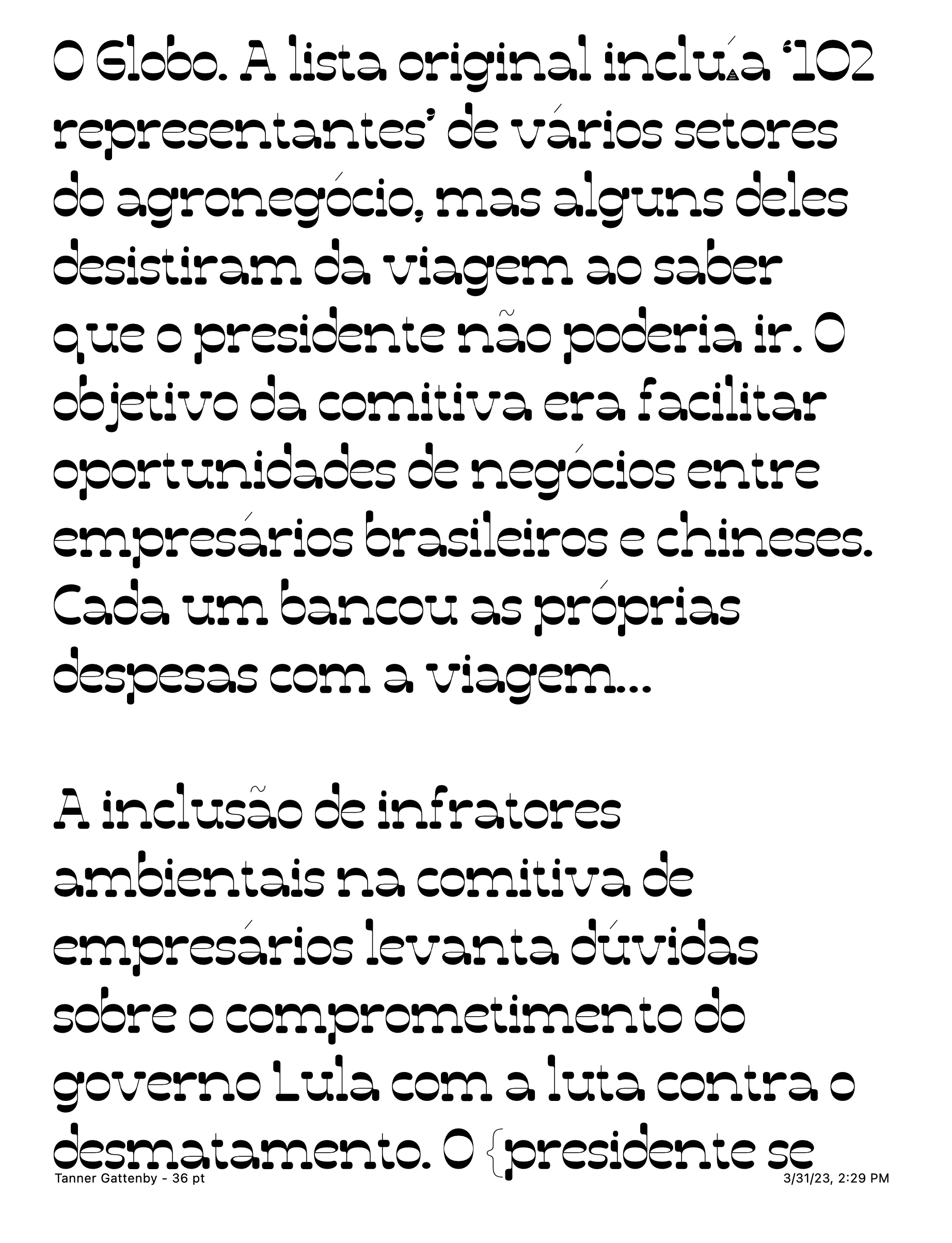 Testing kerning and spacing