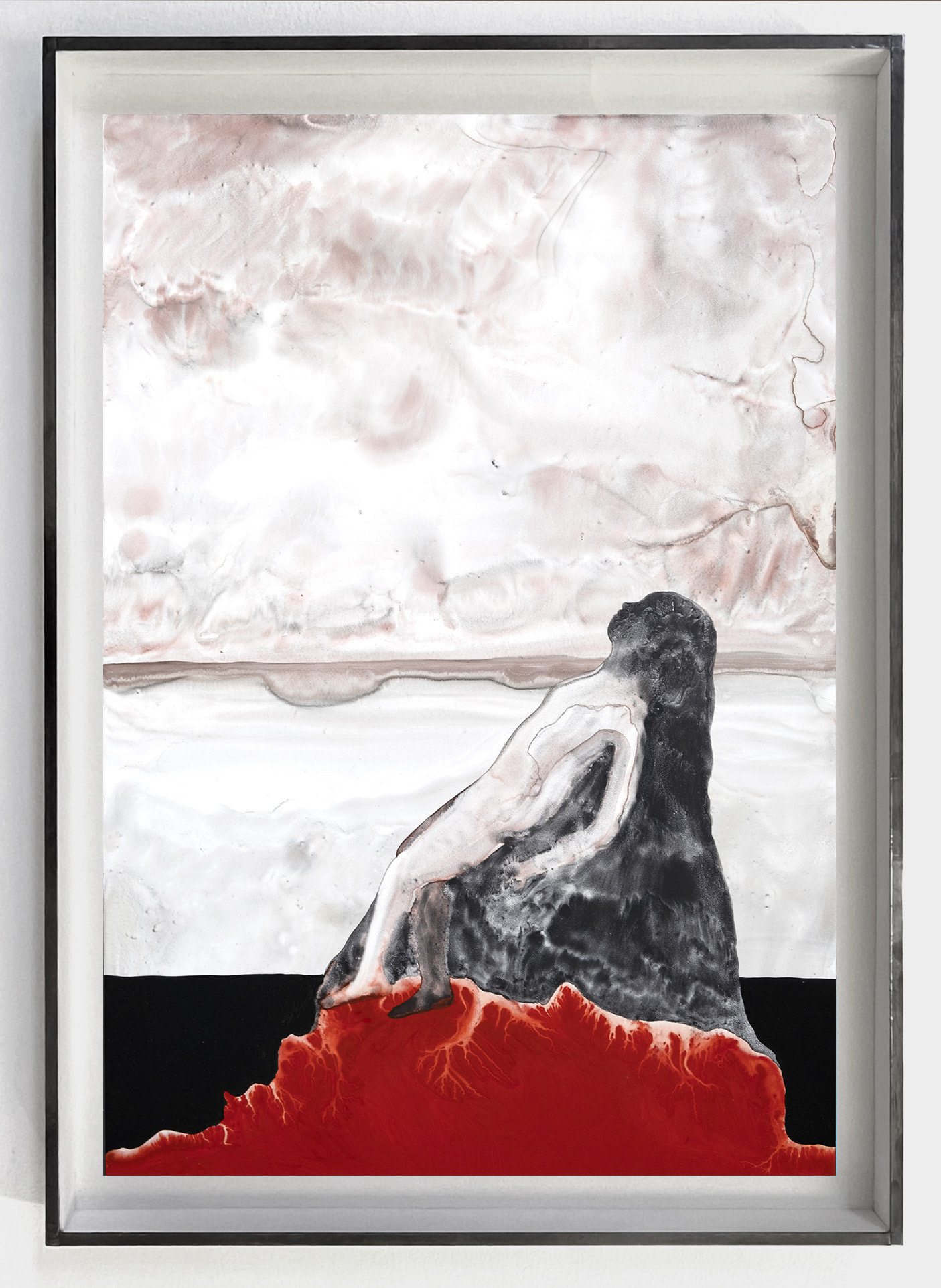 Cristallisée (2022) - Gouache et aquarelle sur papier - 48 x 34 cm