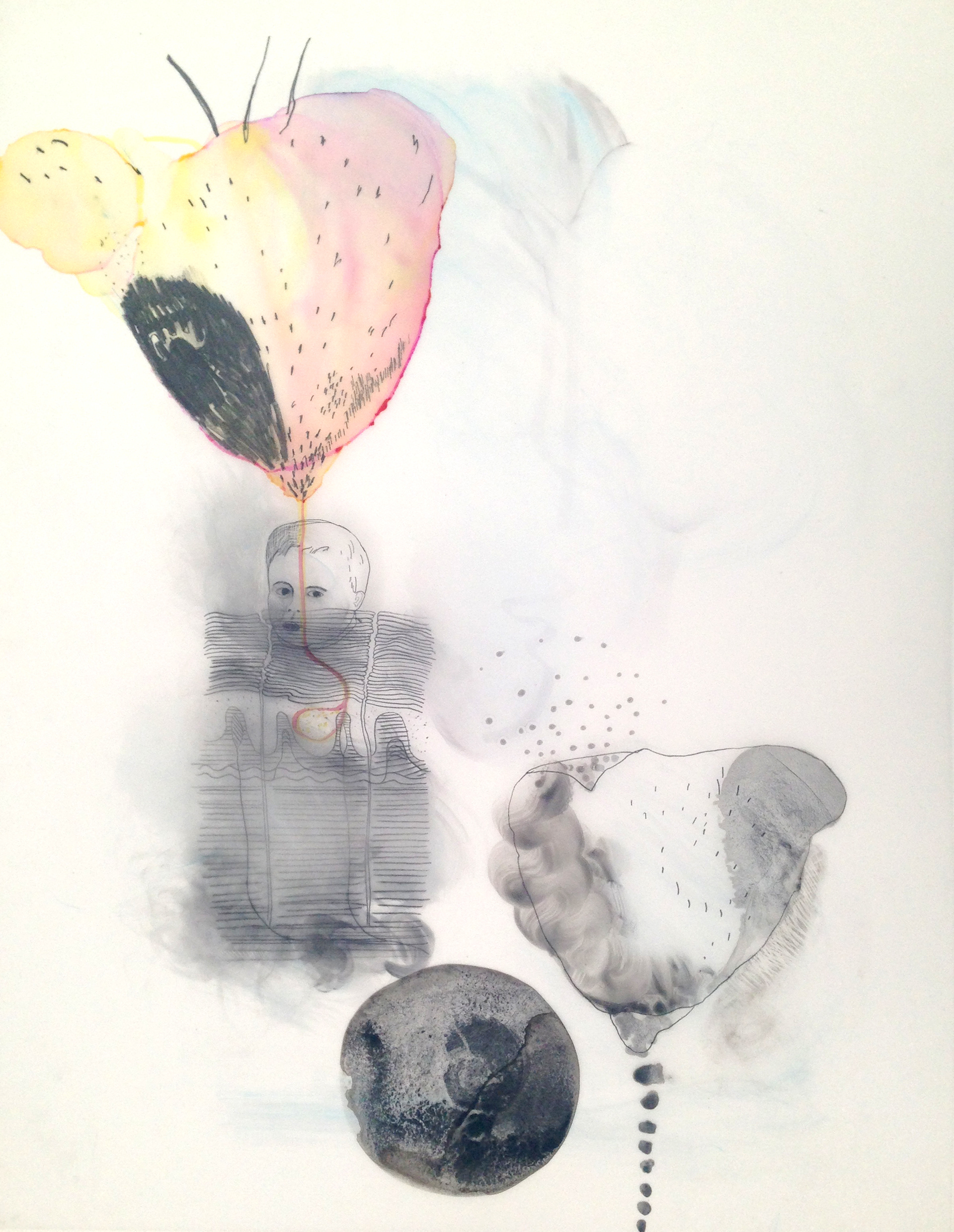 Sans titre (2017) - Encre sur papier calque - 50 x 40 cm
