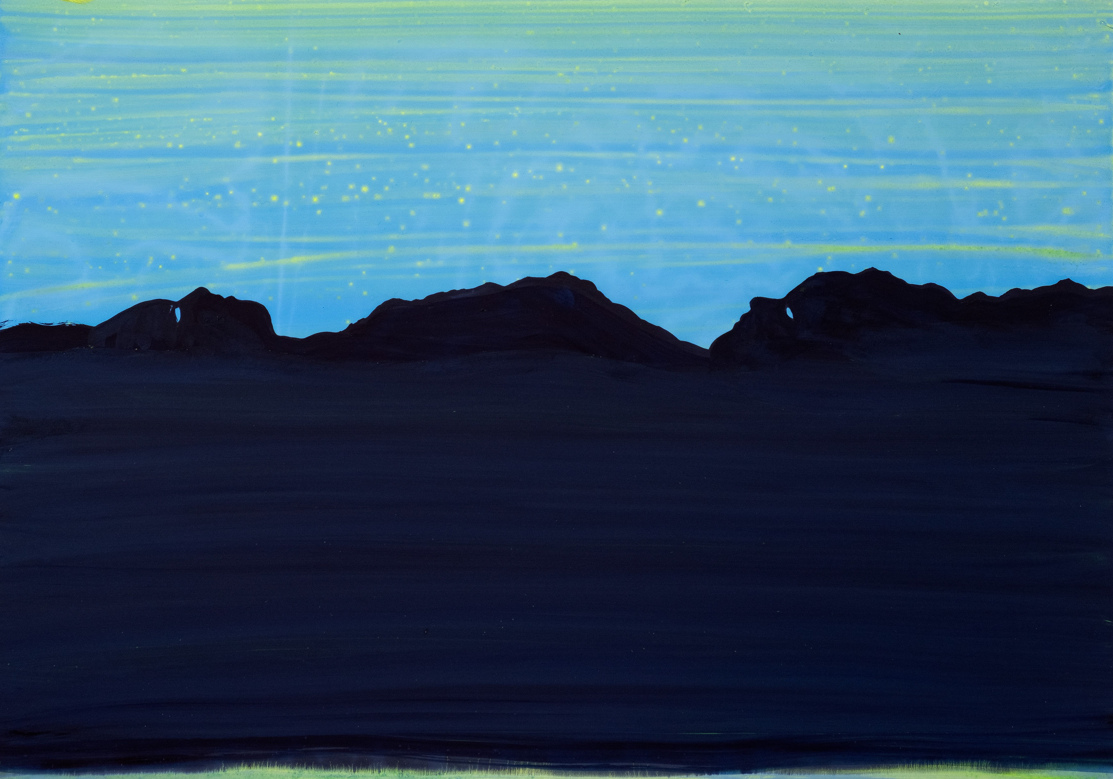 L'écume du ciel I (2026) - Technique mixte sur papier - 30 x 42 cm