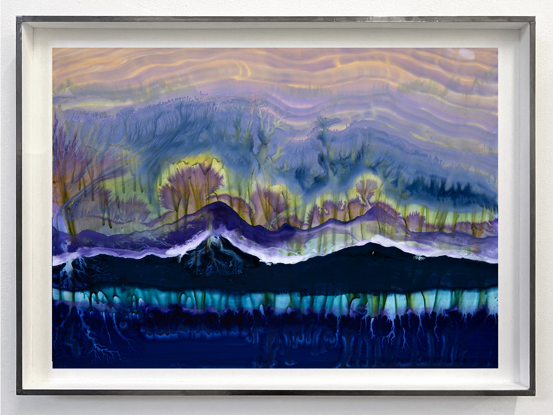 La nuit tombe II (2024) - Gouache et encre sur papier - 50 x 70 cm