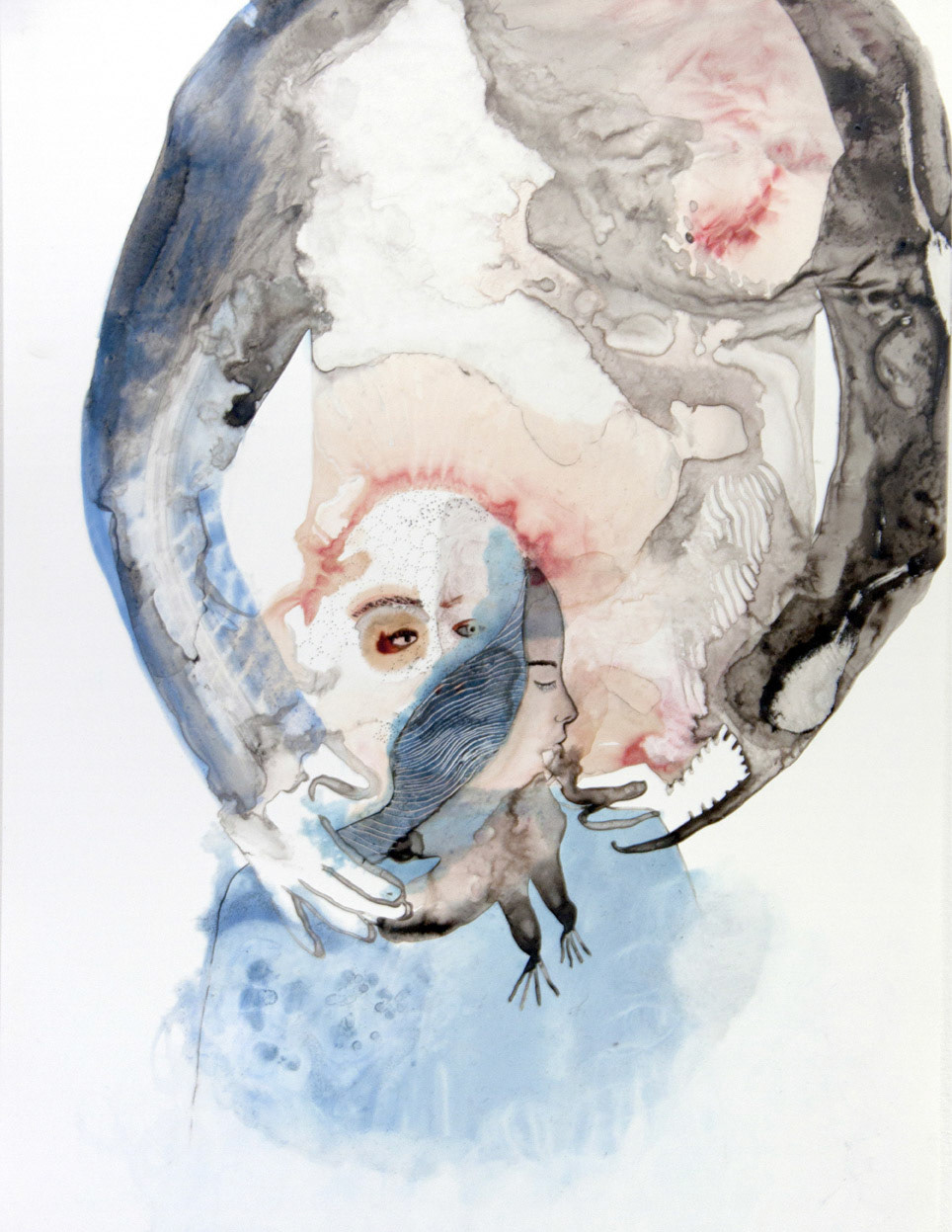 Nous sommes les mêmes I (2020) - Encre et Aquarelle sur papier - 44 x 34 cm
