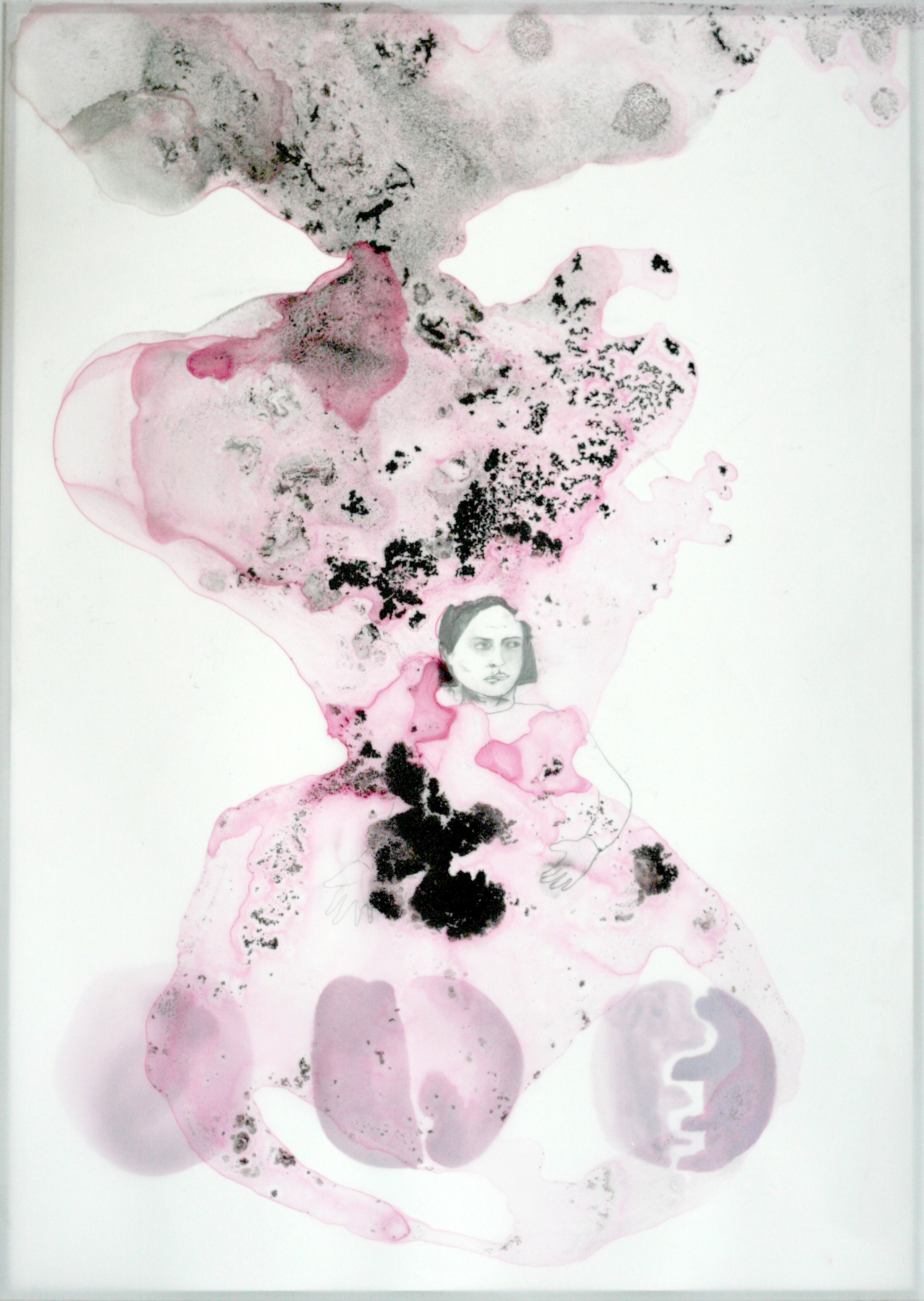 Articule quand tu parles IX (2019) - Encre et aquarelle sur papier calque - 40 x 30 cm