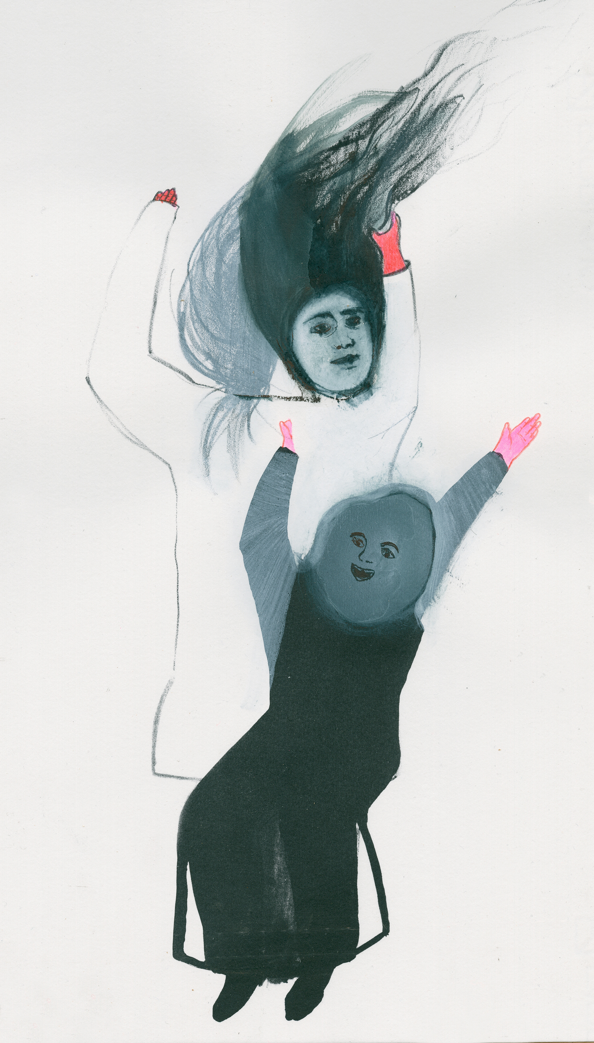 It's Not My Fault (2014), Lithographie sur pierre - gouache et crayon - 30 x 20 cm