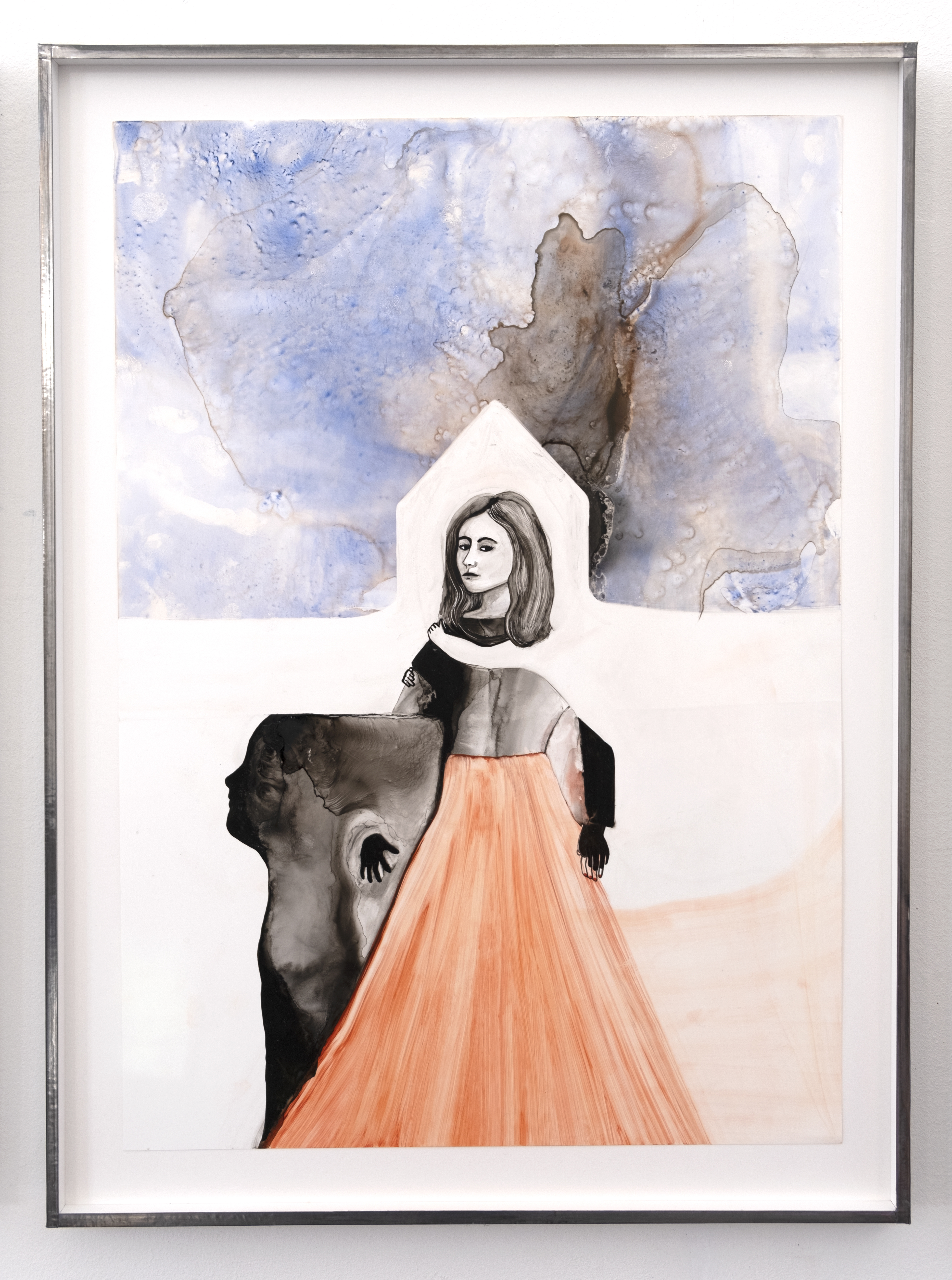 Enlassée (2022) - Gouache et aquarelle sur papier - 48 x 34 cm