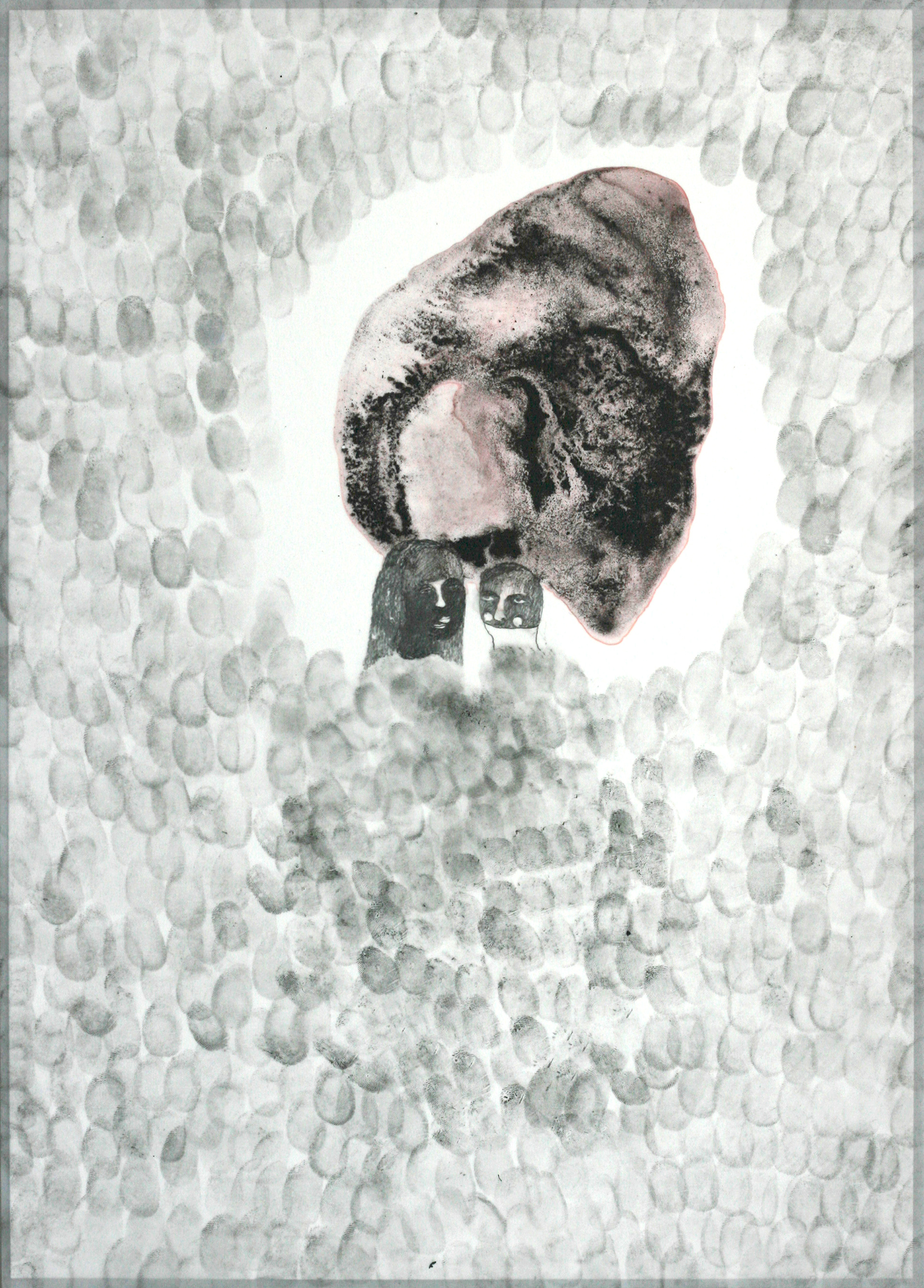 Articule quand tu parles XIV (2019) - Encre et aquarelle sur papier calque - 40 x 30 cm