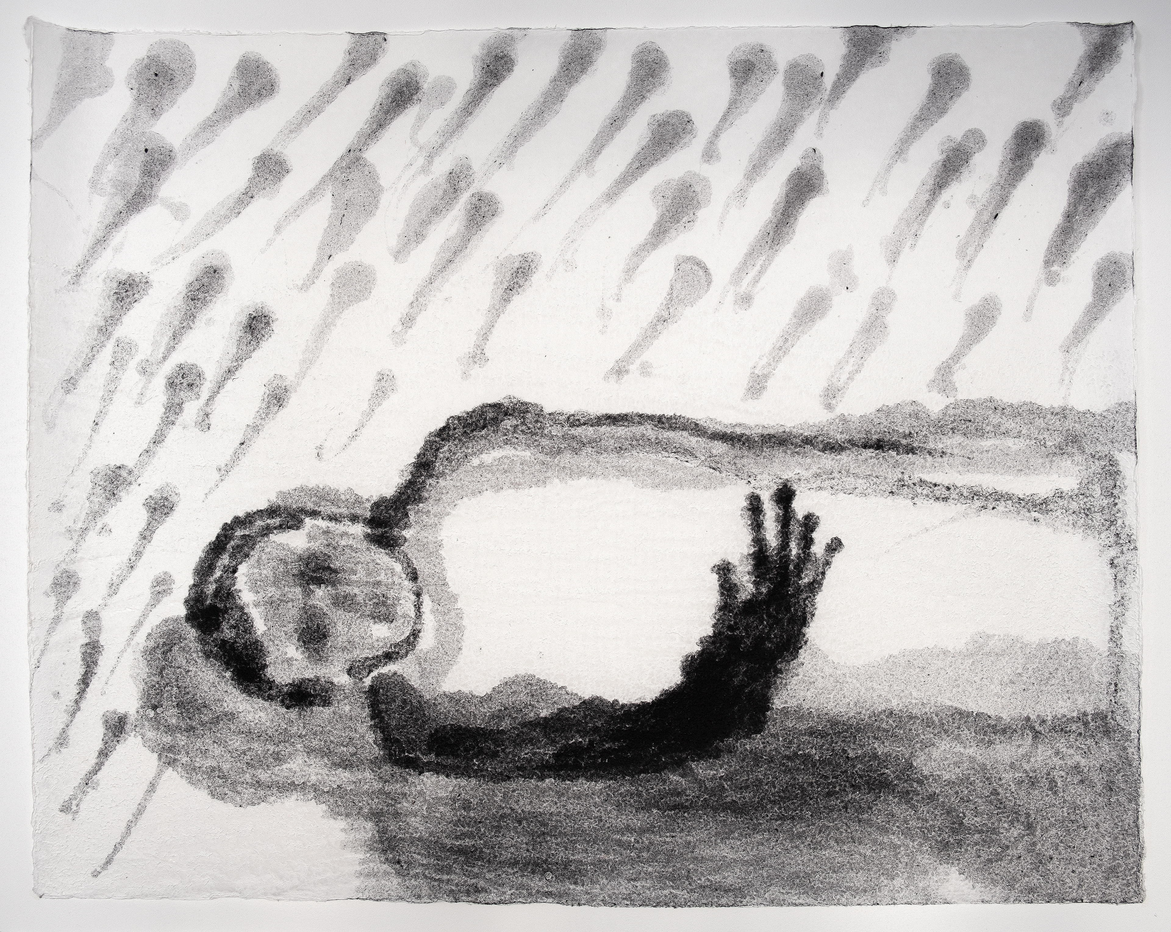 Ensemble - 2024 - peinture à la pulpe de murier (kozo) - 98 x 125 cm