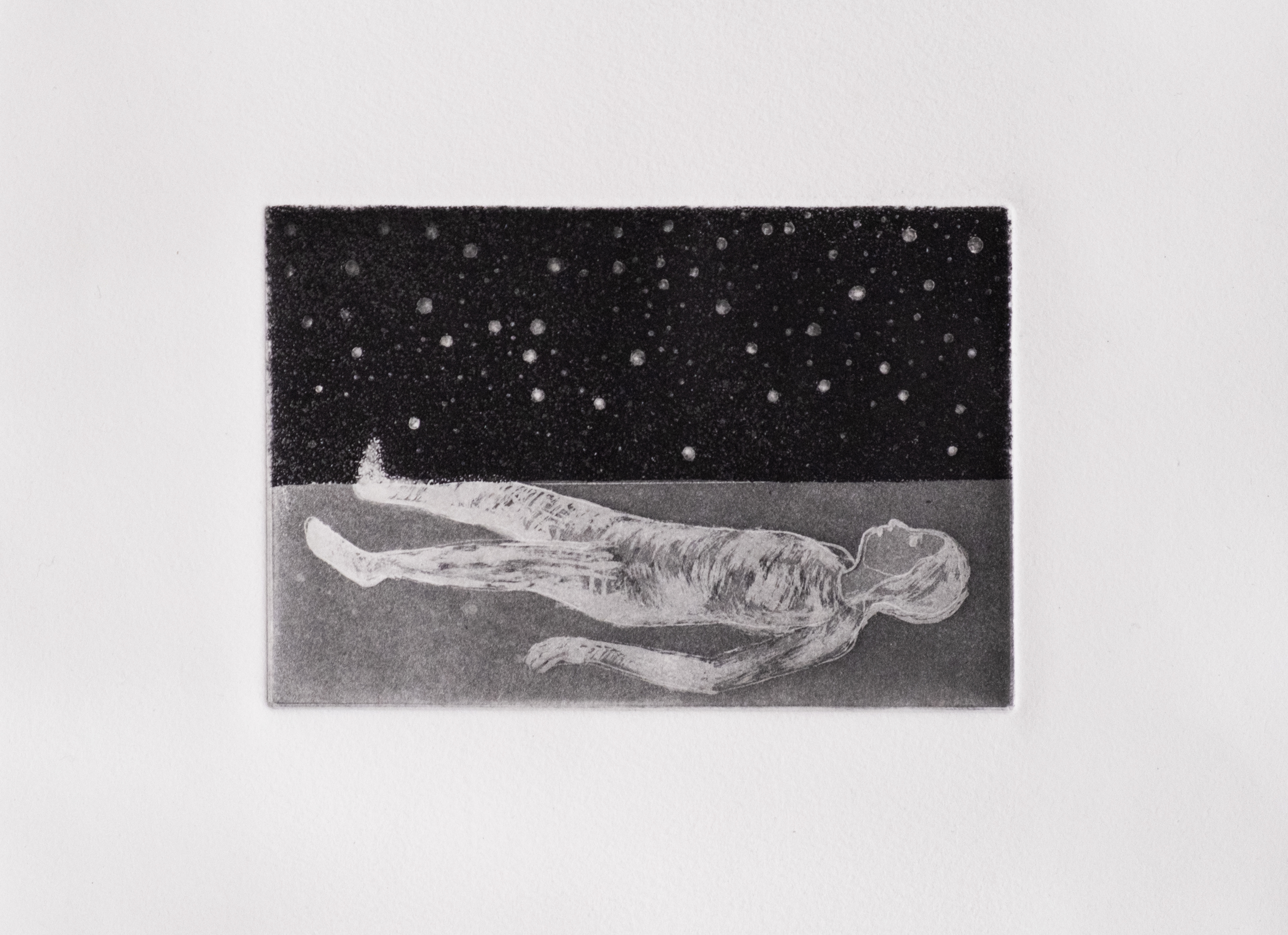 Contempler (2024) - Gravure à l'aquatinte - 30 x 20 cm