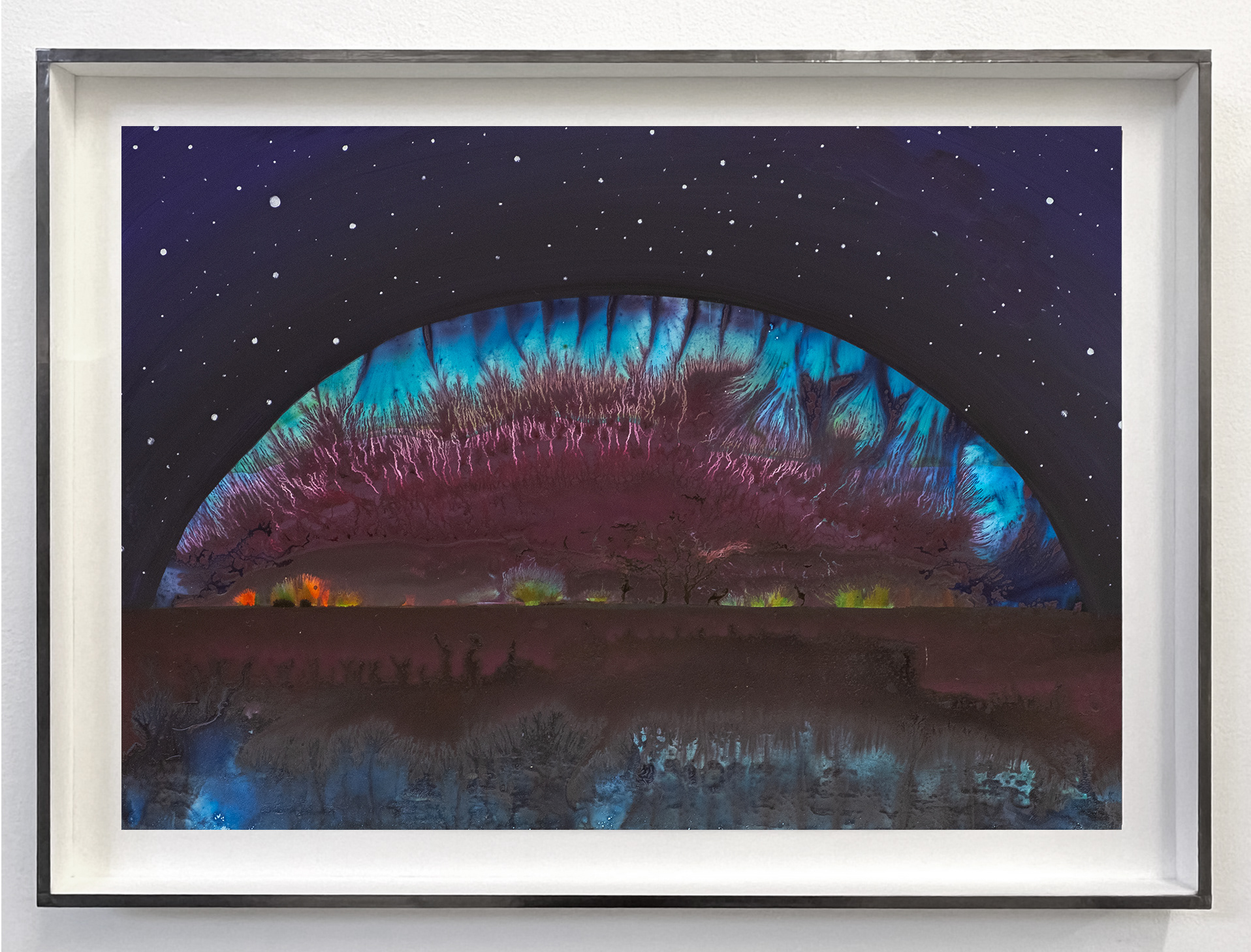 Voir loin III (2023) - Gouache et encre sur papier - 30 x 42 cm