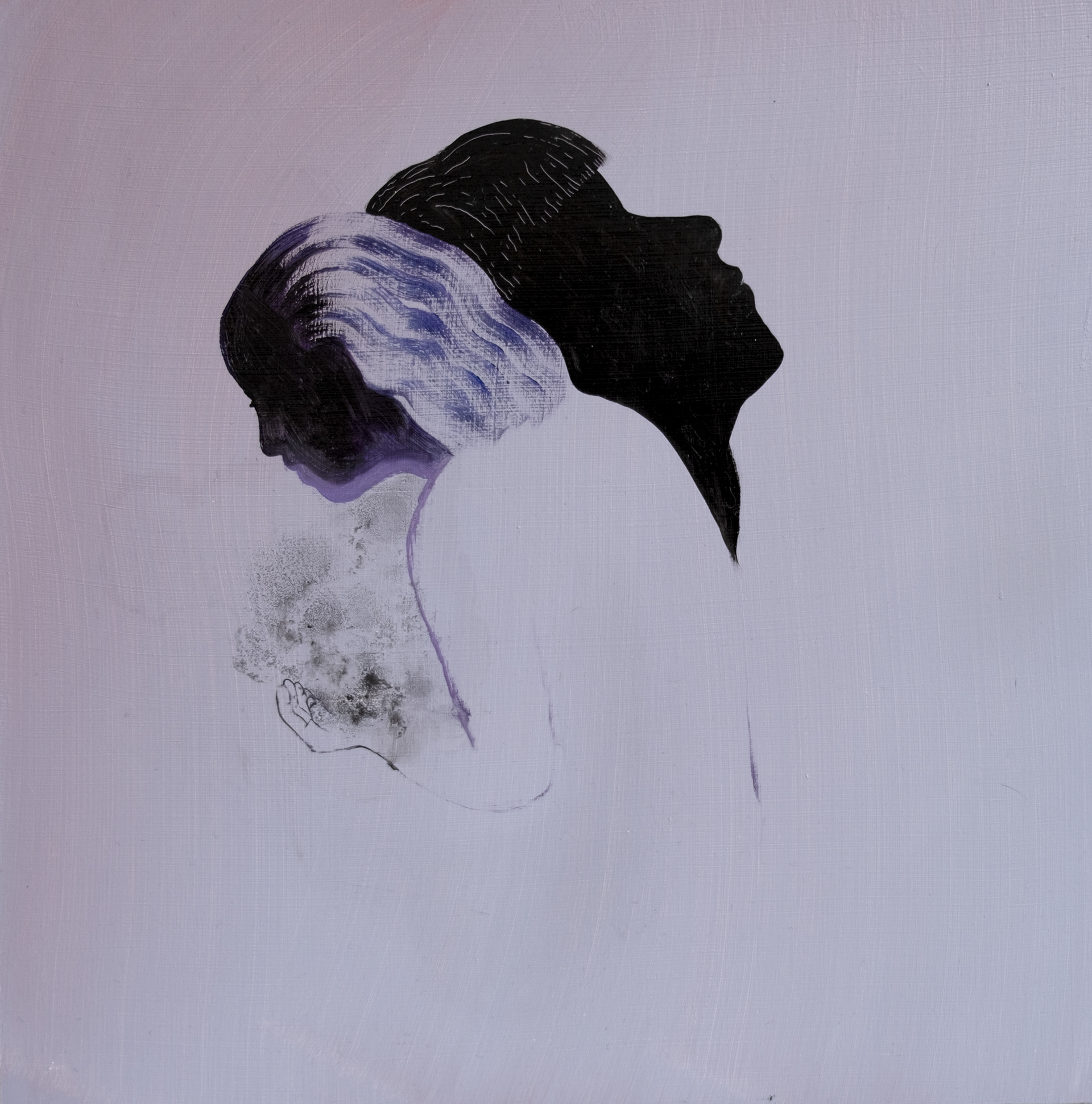 Regarde s'il te plaît (2021), Oil on board, 50 x 40 cm