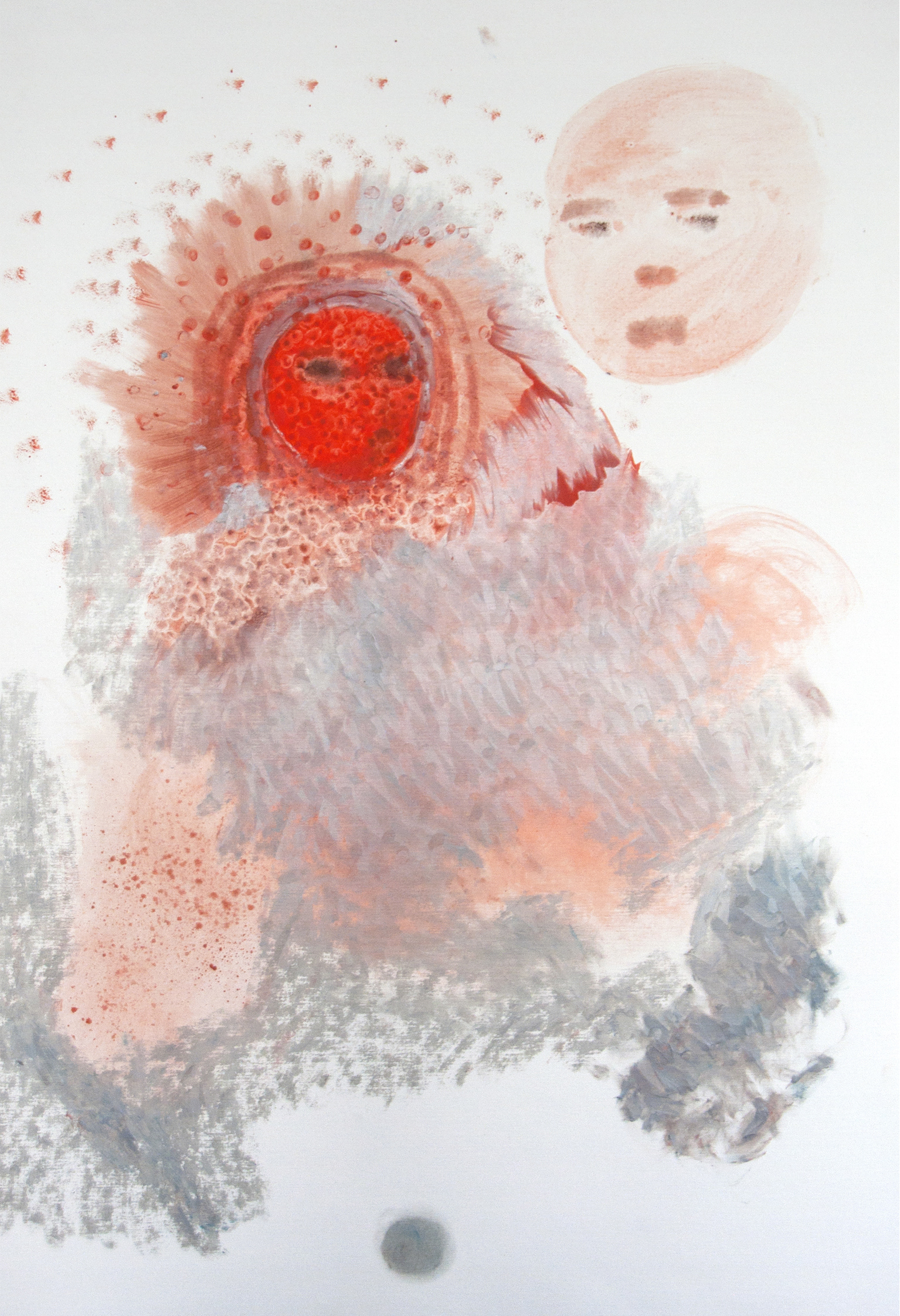 Tu ressembles à la Lune I (2020), oil on paper, 95 x 65 cm