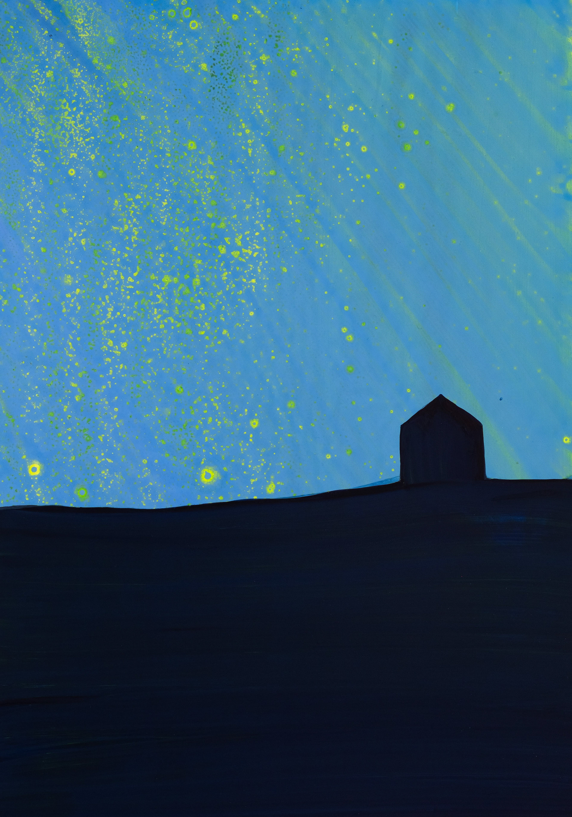 L'écume du ciel II (2026) - Technique mixte sur papier - 30 x 42 cm