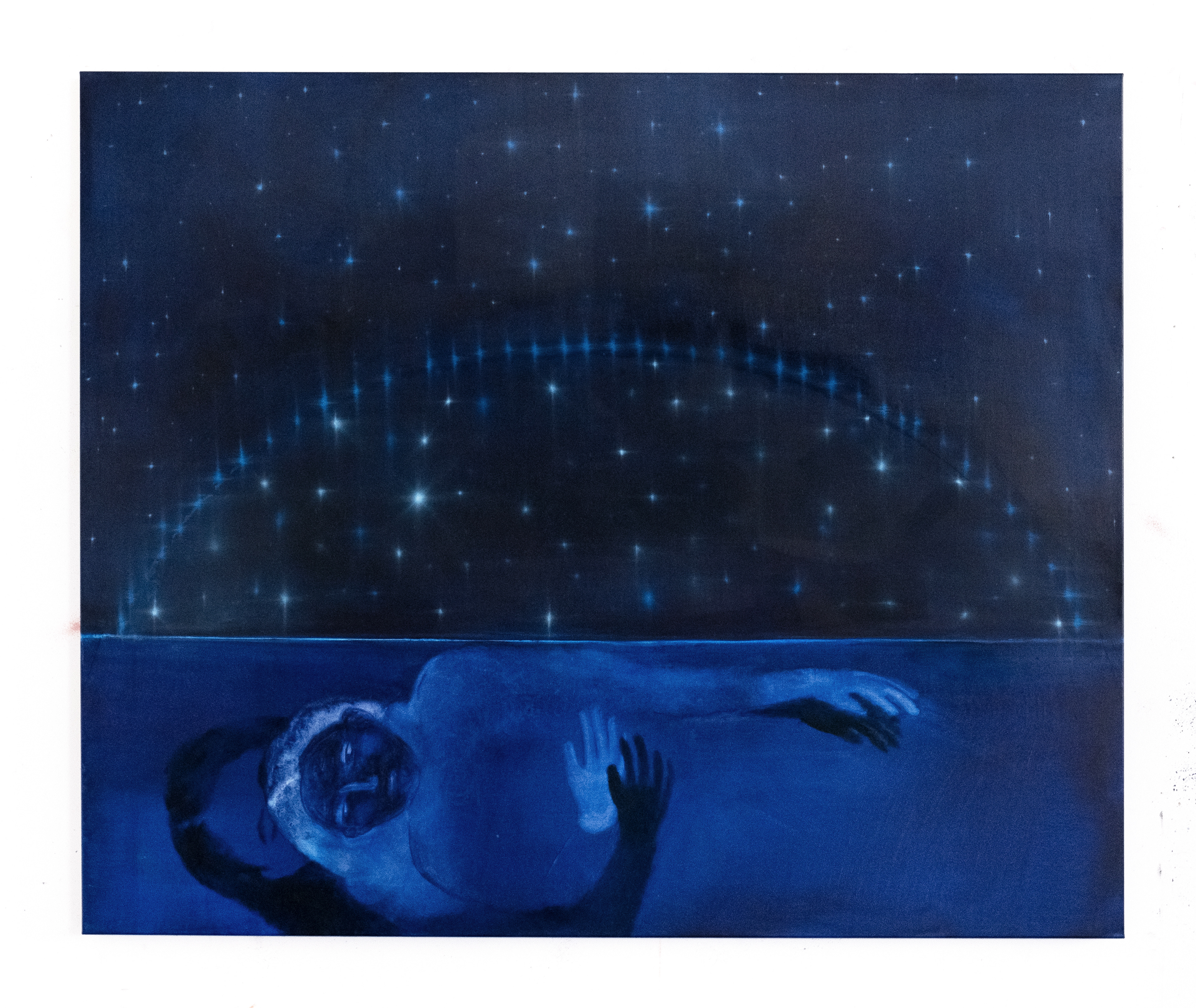 Contempler (2023) - Huile sur toile - 100 x 120 cm