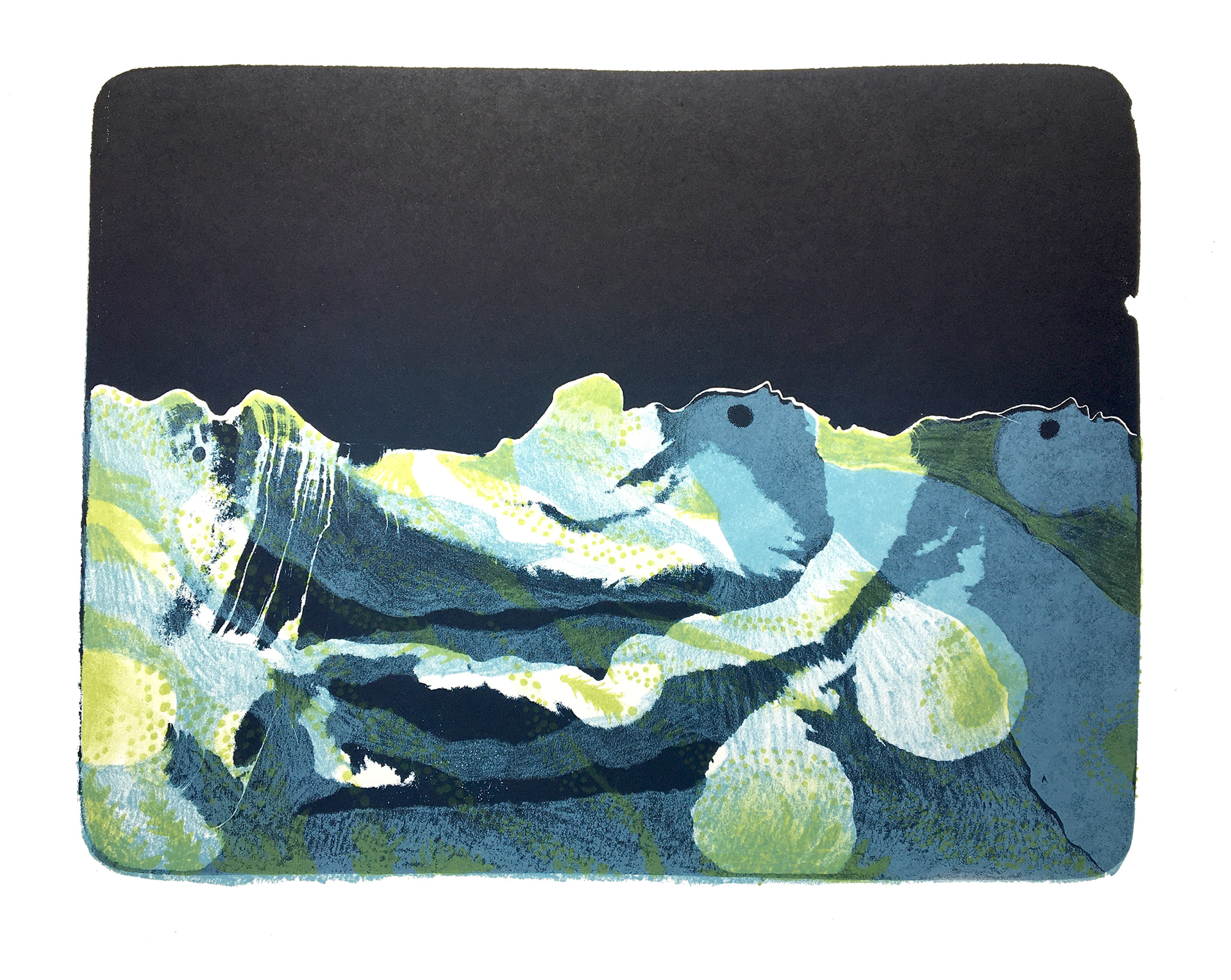 Plongée II (2018) Lithographie sur pierre - 30 x 40 cm