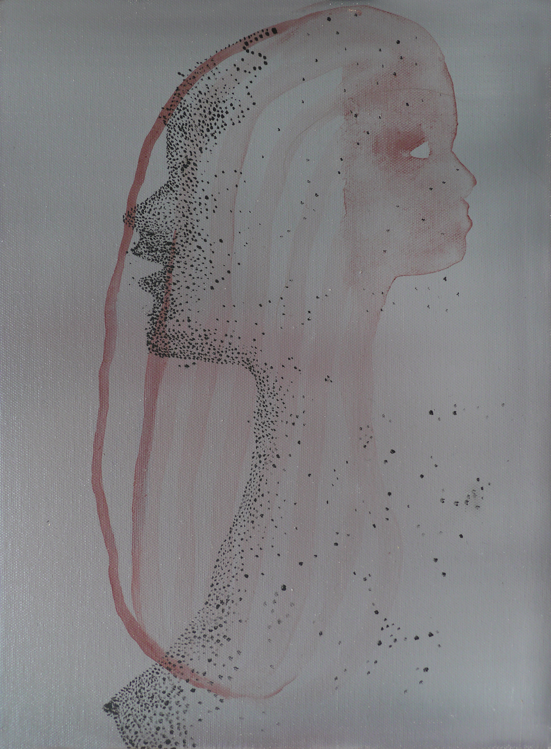 Particules de toi (2018), oil on canvas, 40 x 30 cm