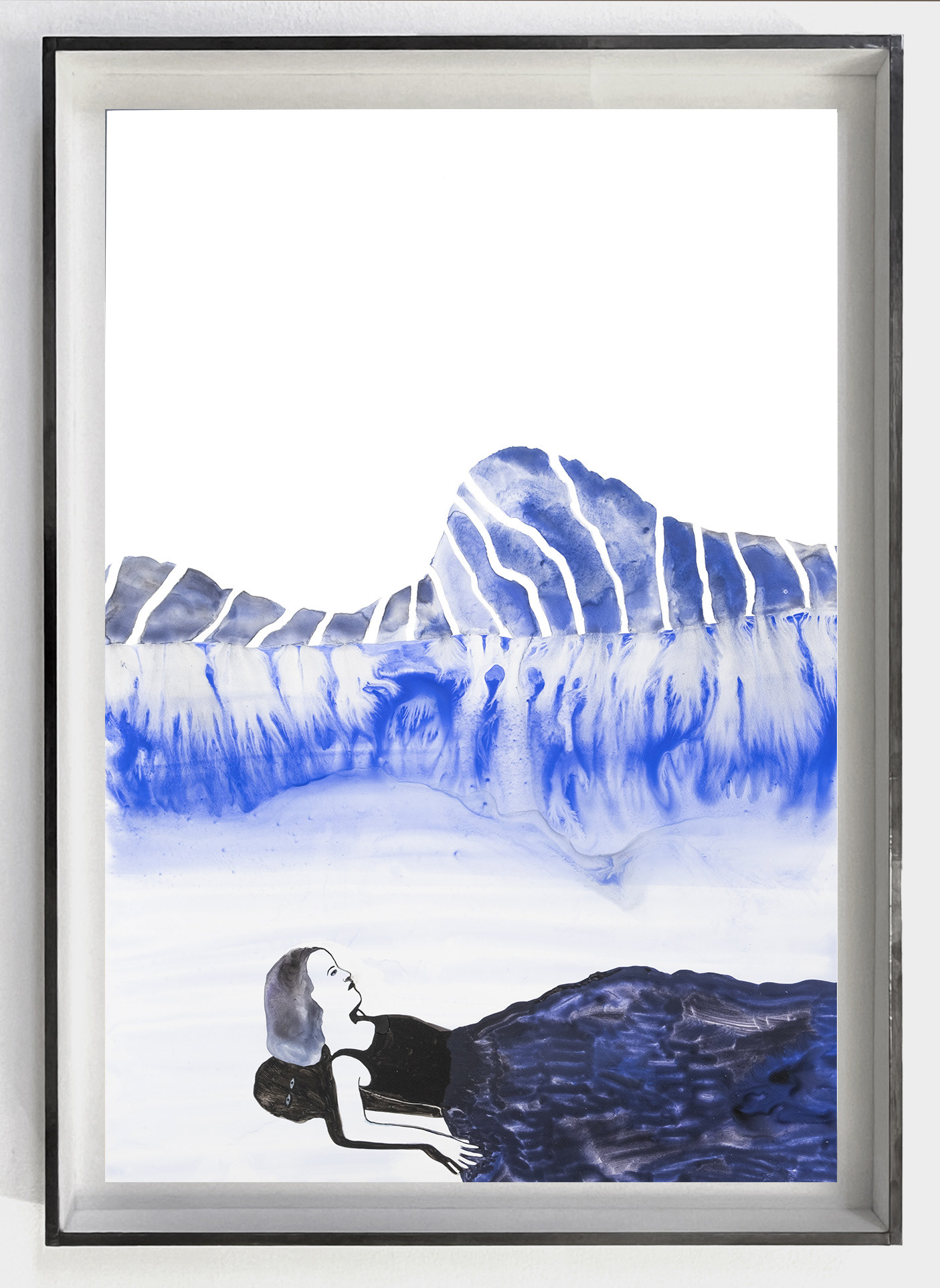Se relever (2022) - Gouache et aquarelle sur papier - 48 x 34 cm