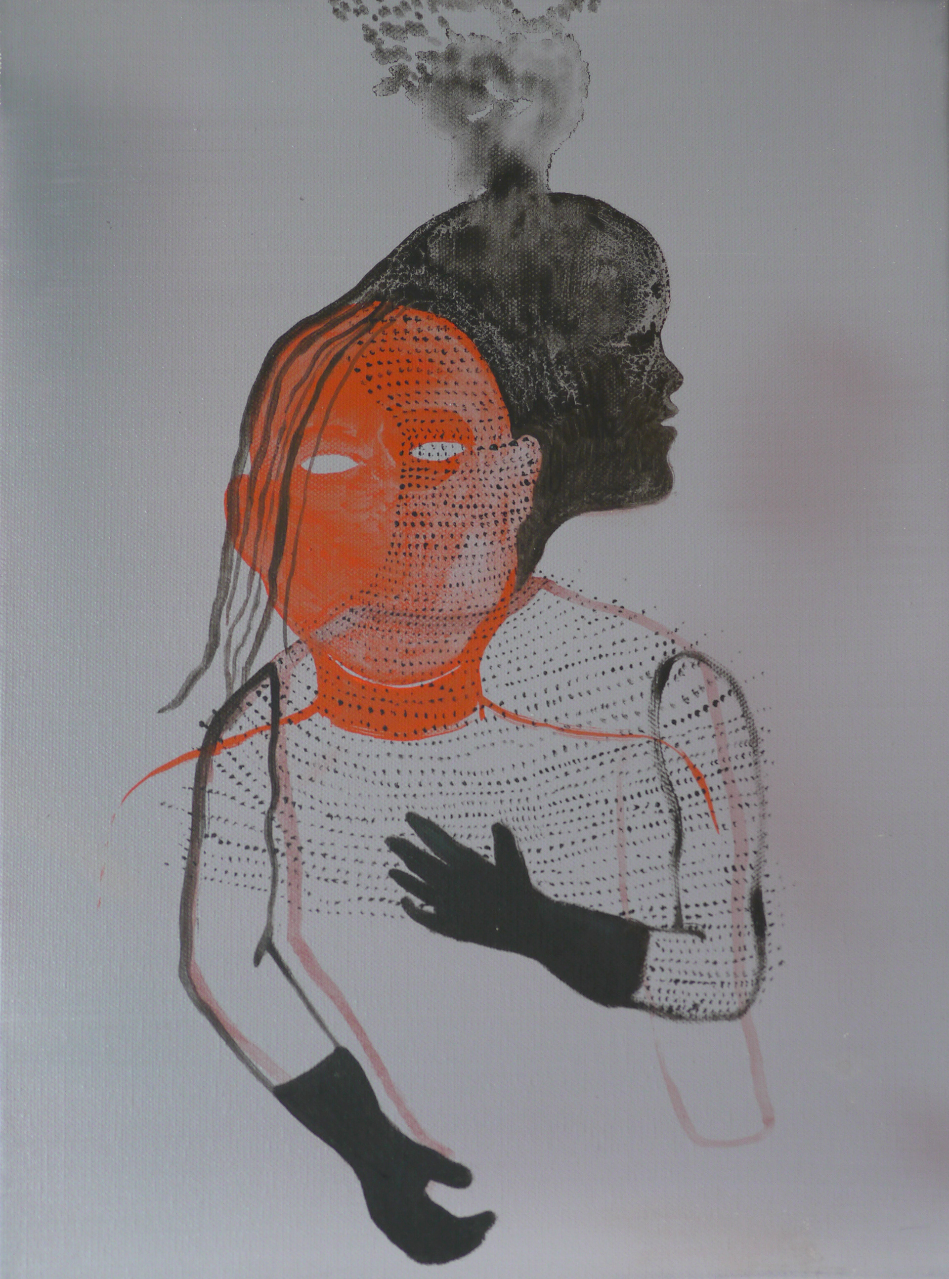 Tu reviendras I (2018), oil on canvas, 40 x 30 cm