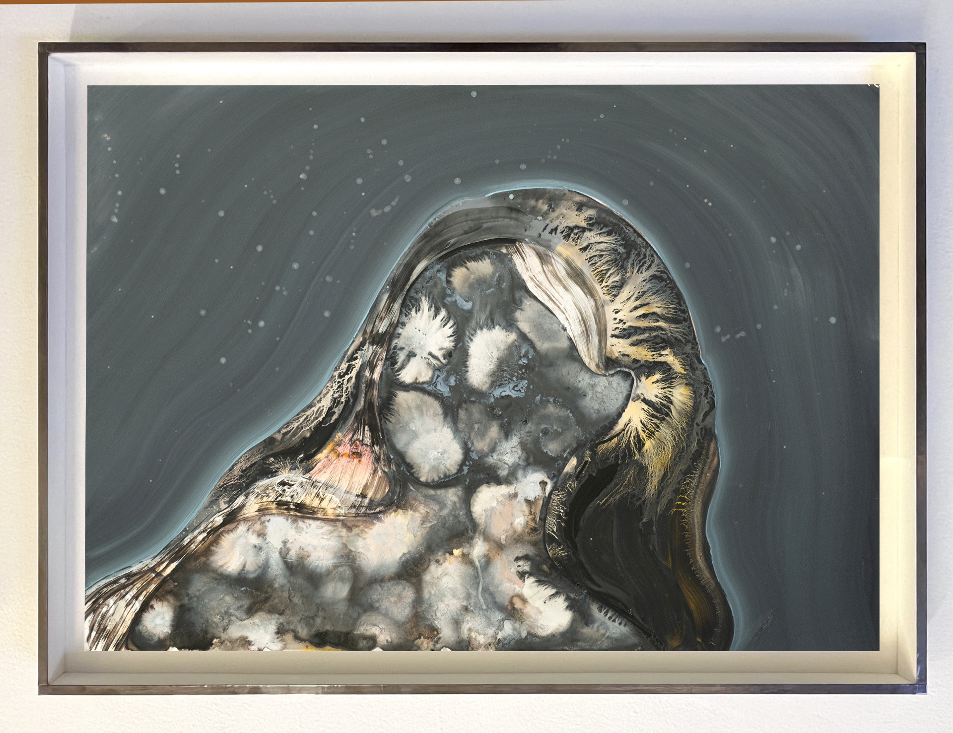 Cristallisée (2023) - Gouache et encre sur papier - 50 x 70 cm