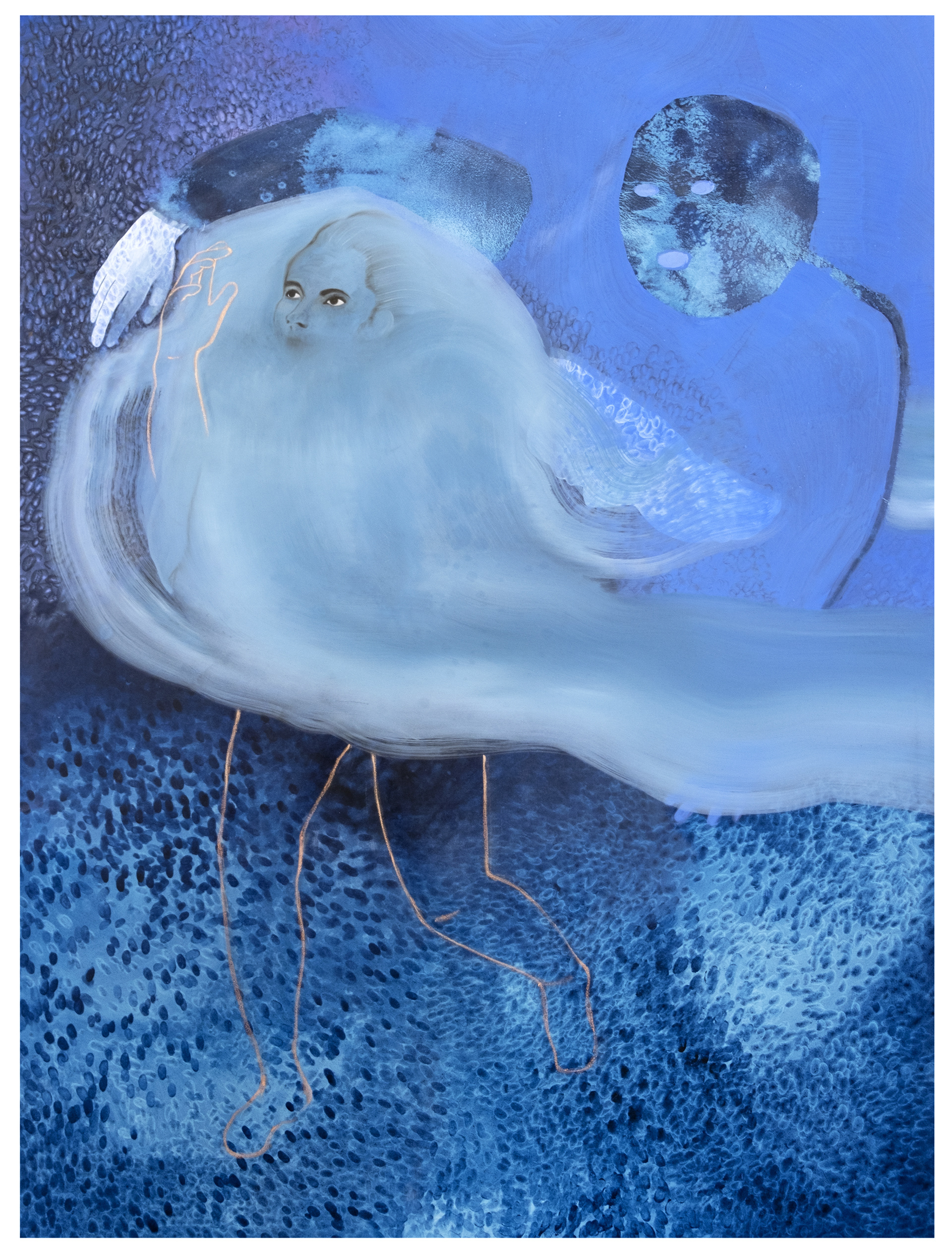 Apnée (2022) - Huile sur toile - 160 x 120 cm