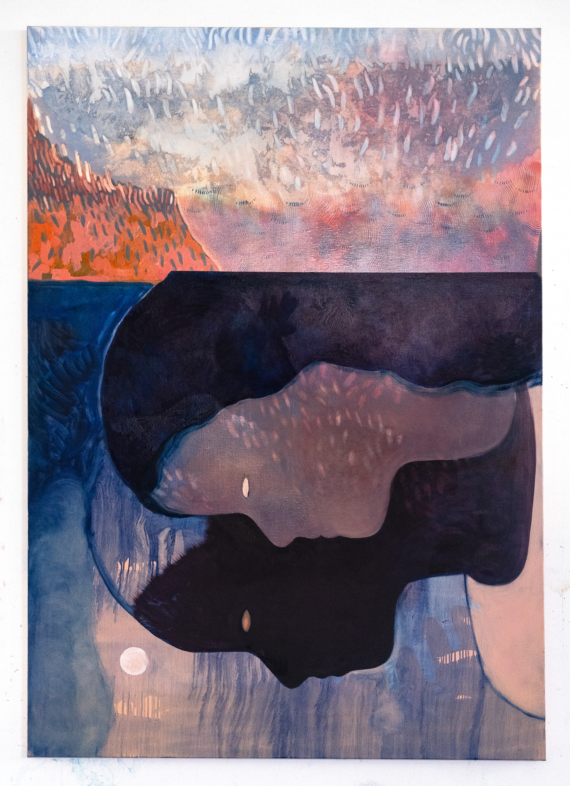Rêver ensemble III (2023) - huile sur toile - 200 x 140 cm