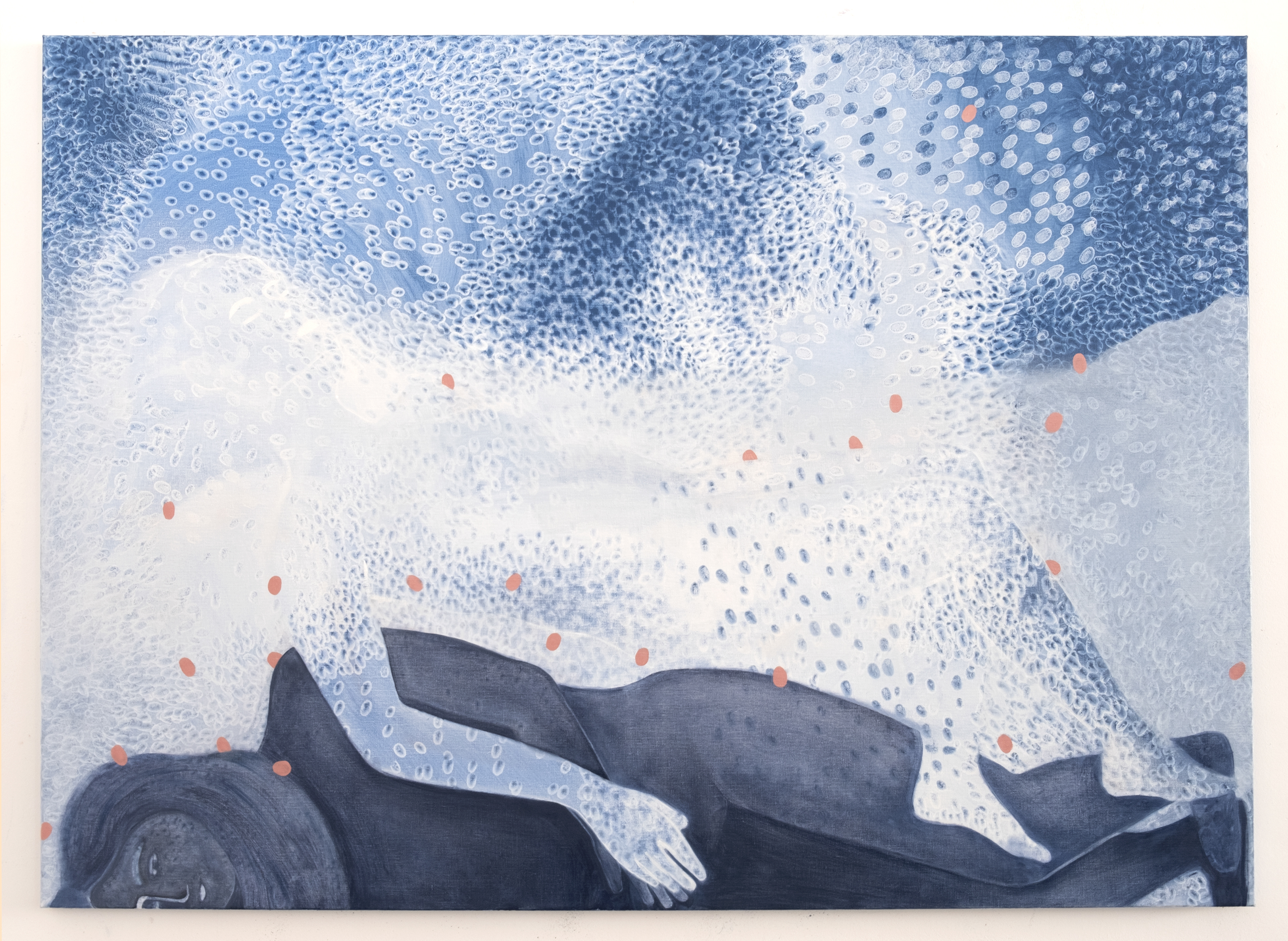 Flotter à deux (2022) - Huile sur toile - 100 x 140 cm