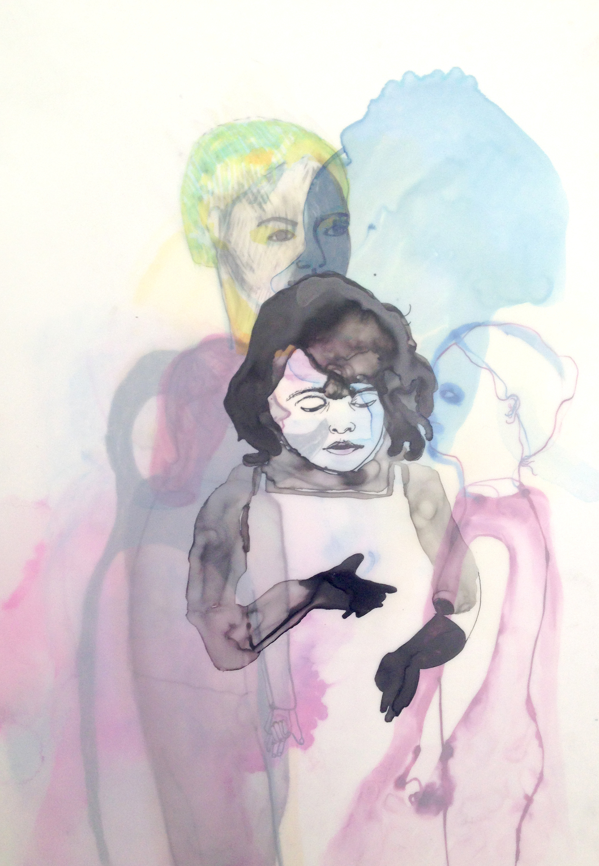 Sans titre (2017) ink on tracing paper, 40 x 30 cm