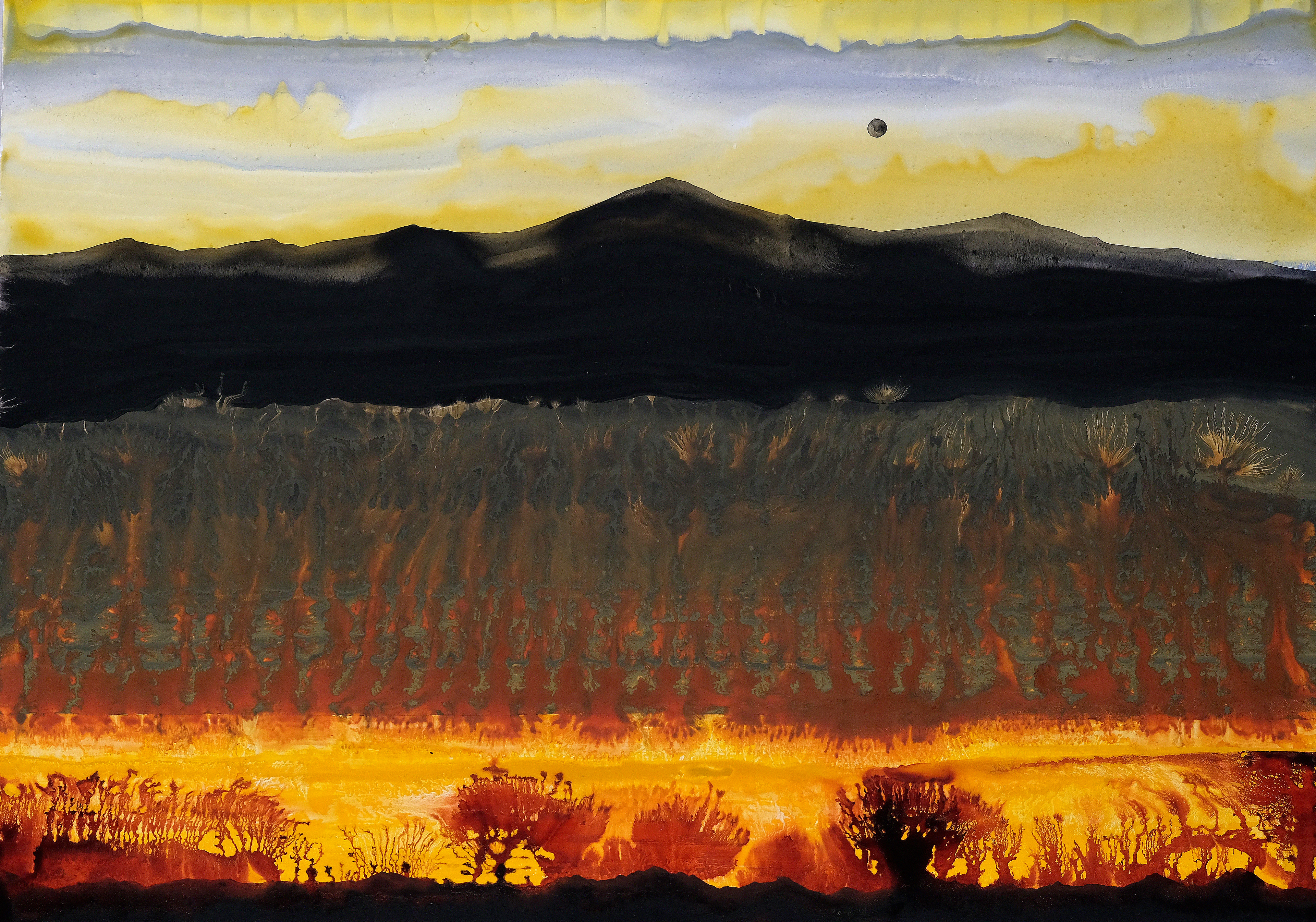 Le vent nous portera V (2025) - Gouache et encre sur papier - 50 x 70 cm