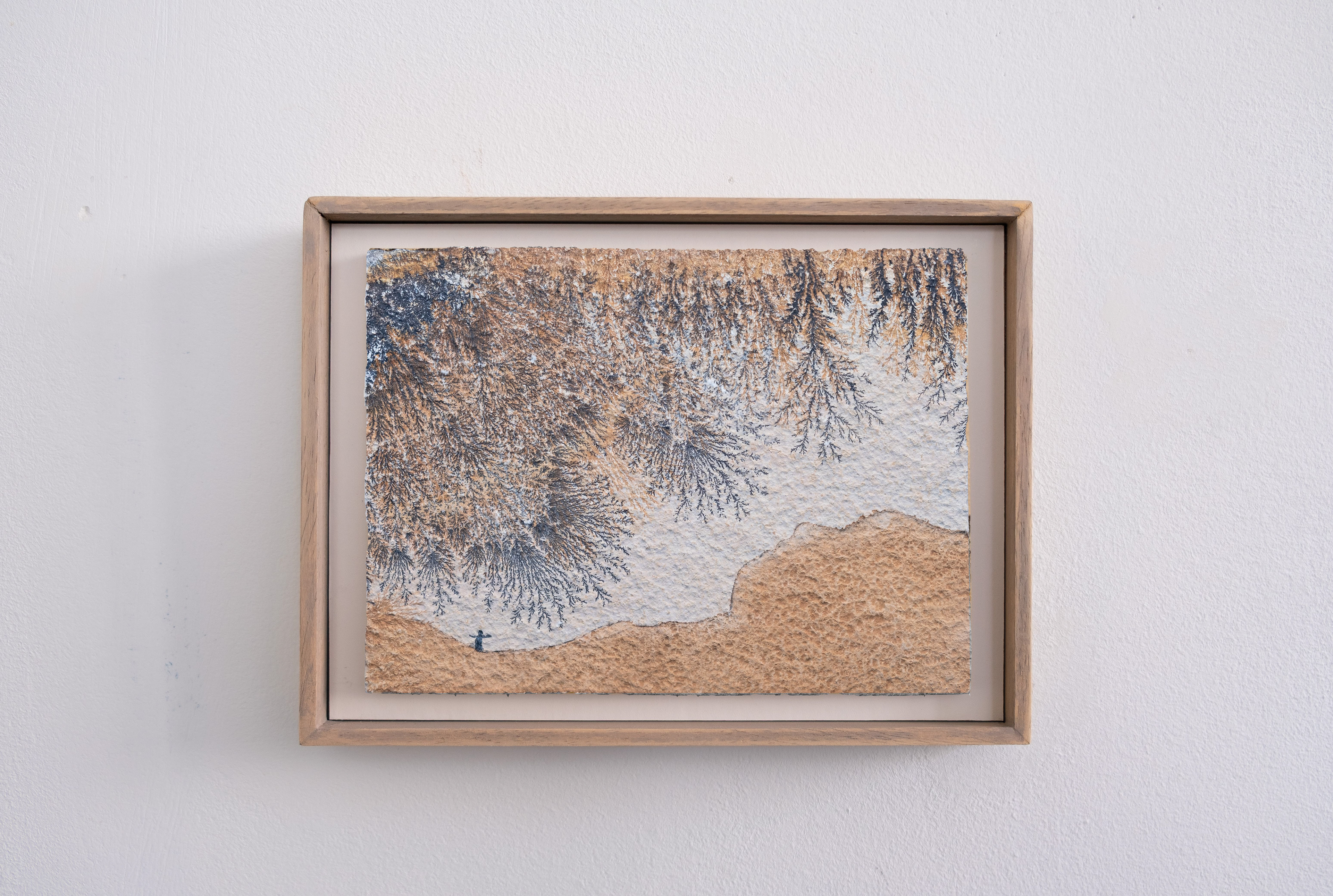 Aux pieds des arbres IXX (2026) - Aquarelle sur pierre - 13 x 18 cm