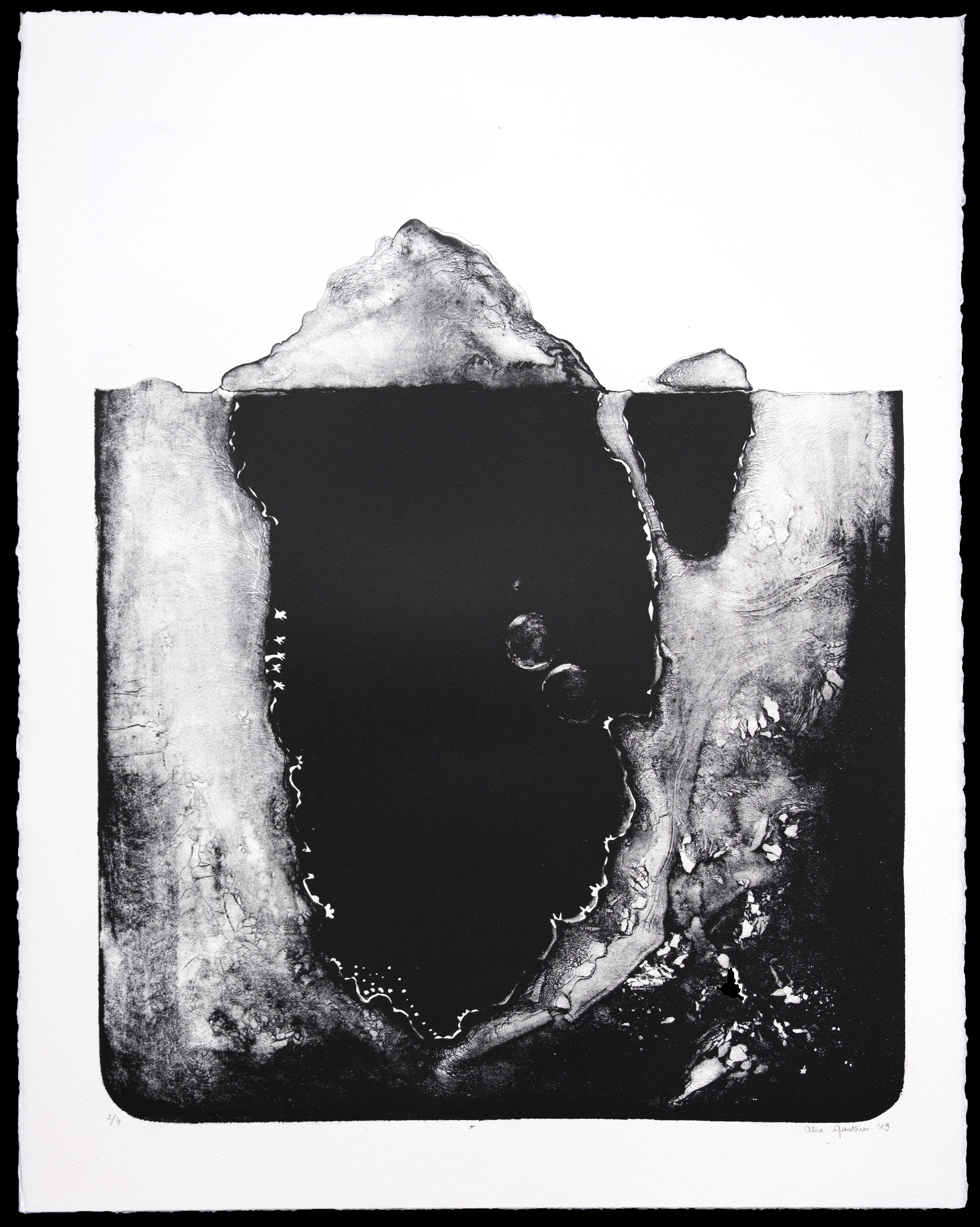 Iceberg VI - Lithographie sur pierre - Edition de 3 - 73 x 57 cm