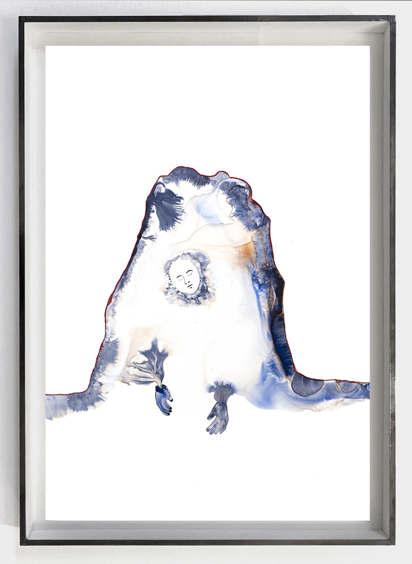 Visage cristallisé (2022) Gouache et aquarelle sur papier - 32 x 22 cm