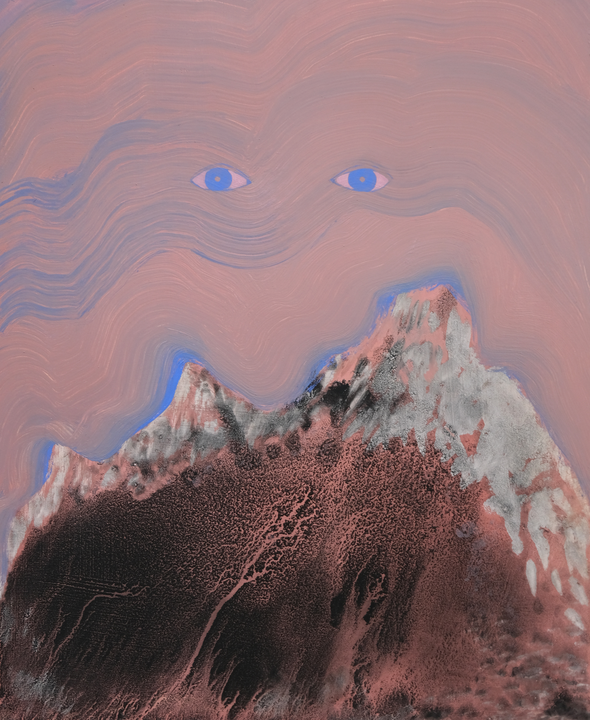 Voir I (2020), oil on board, 49 x 40 cm