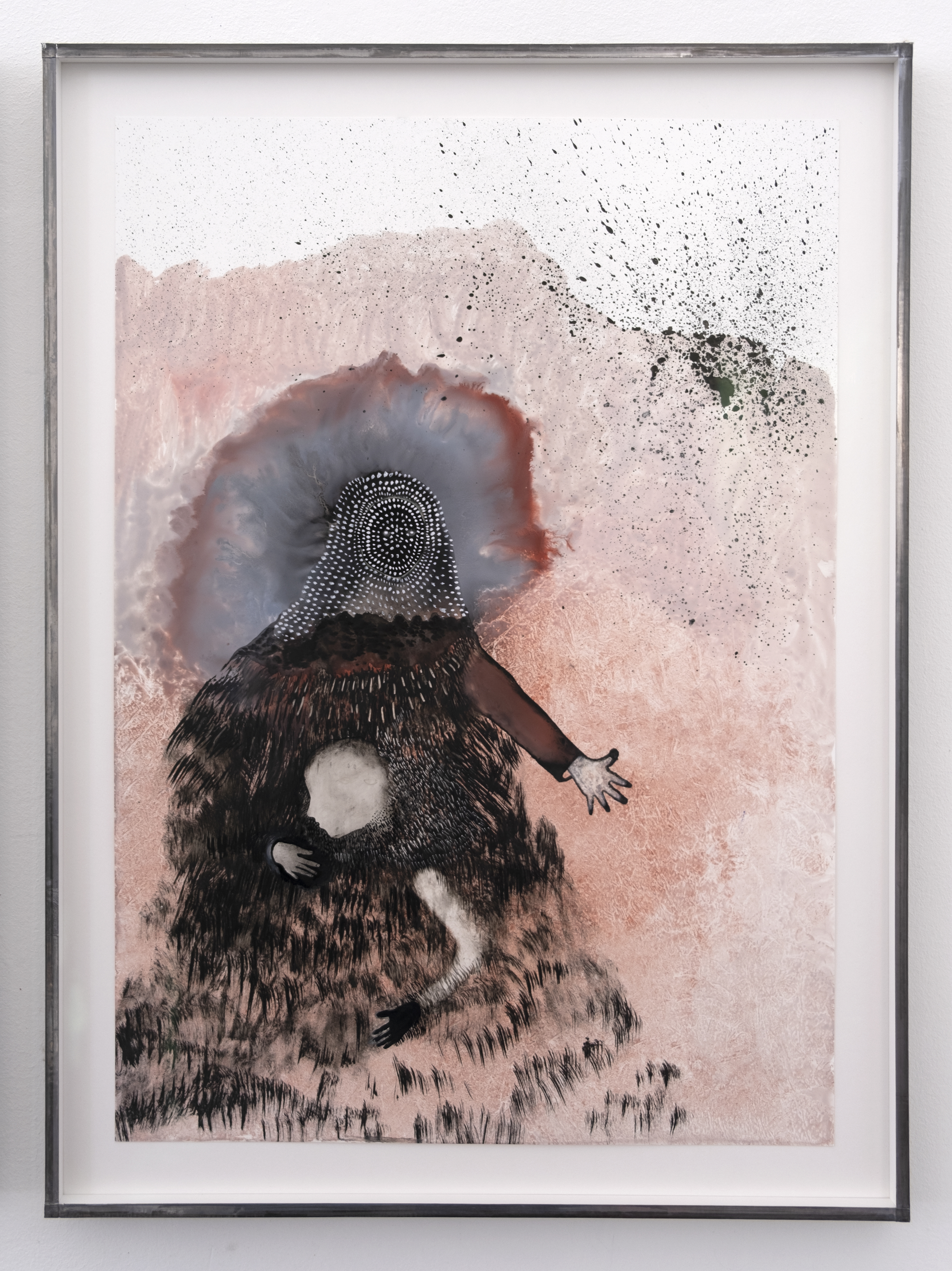 En feu II (2022) - Gouache et aquarelle sur papier - 48 x 34 cm