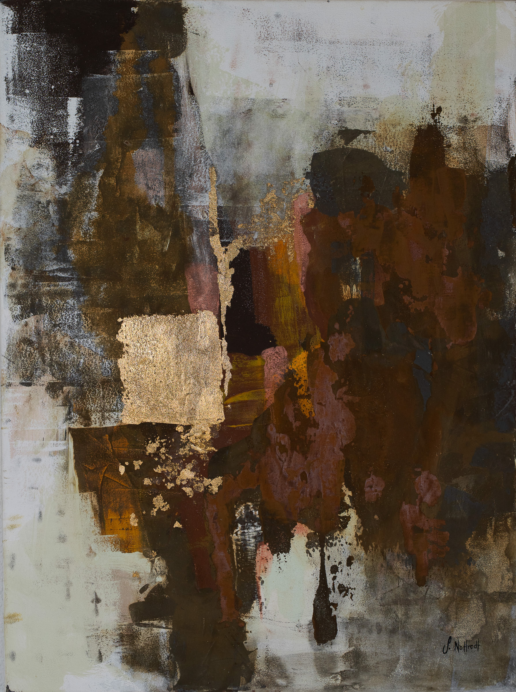 Ohne Titel, Mischtechnick auf Leinwand, 60x80cm, 2019