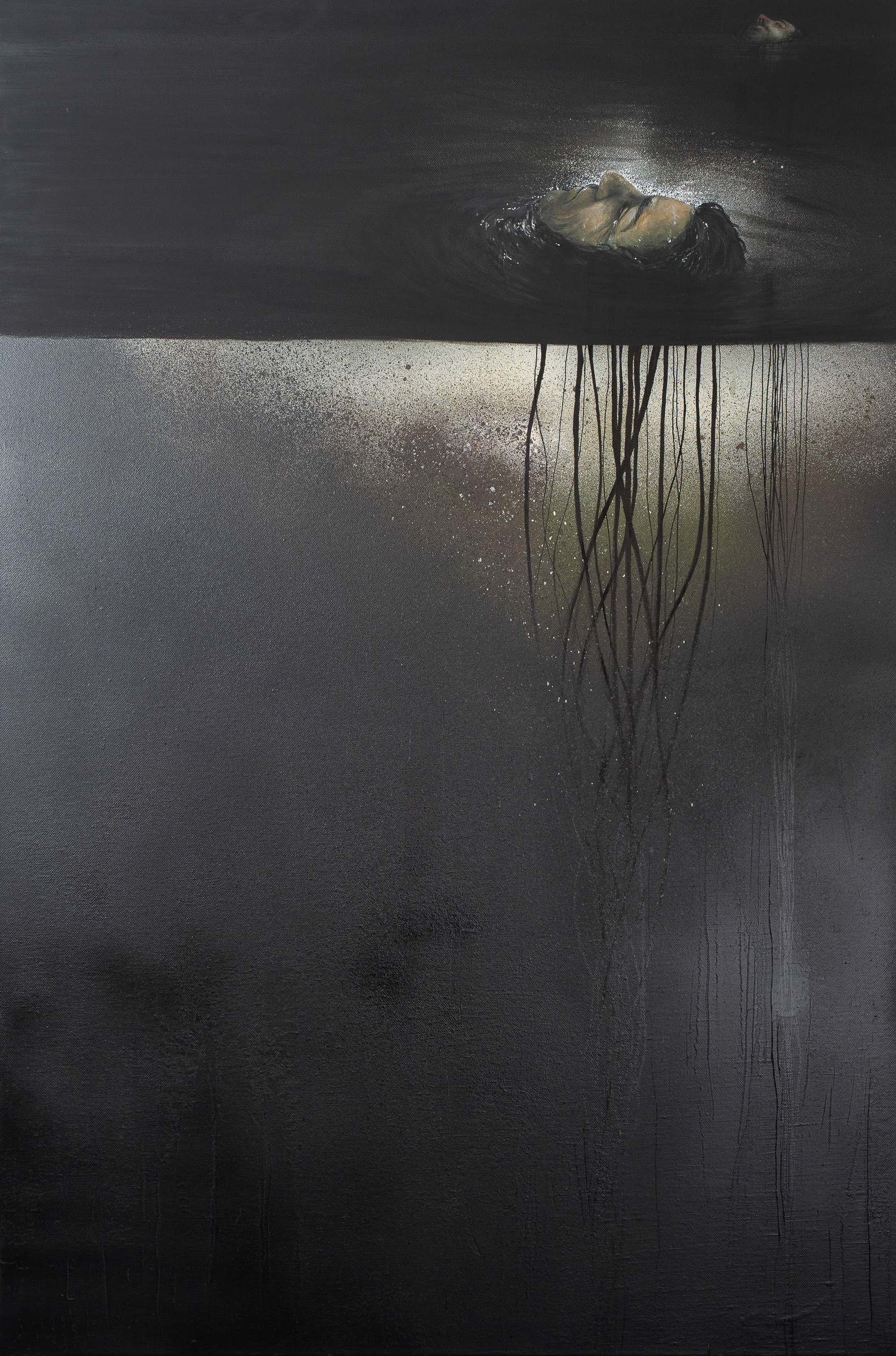 Tod, Acryl auf Leinwand, 90x60cm, 2022