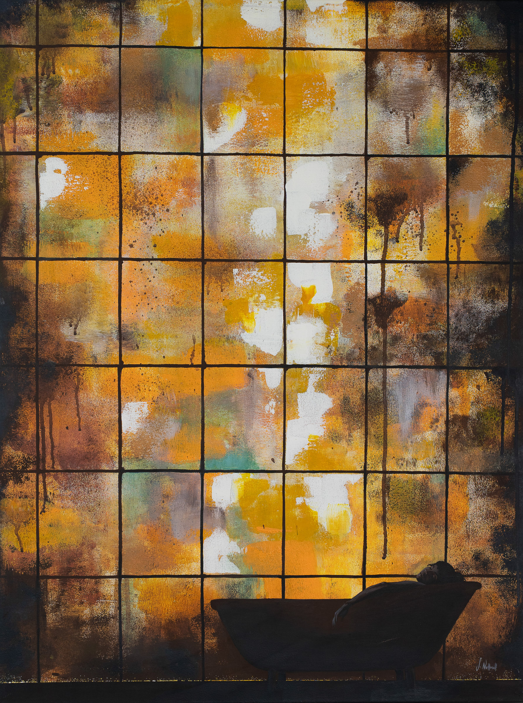 Fenster 3, Acryl auf Leinwand, 80x60cm, 2020