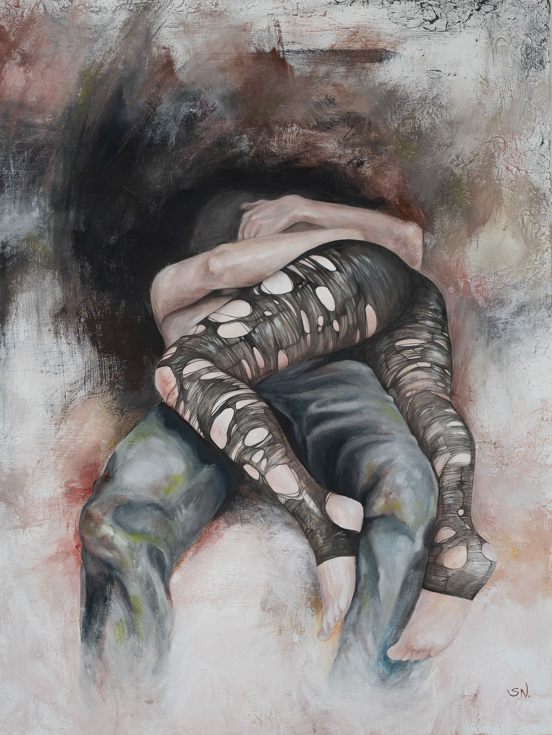 Ohne Titel, Acryl auf Leinwand, 120x90cm, 2017