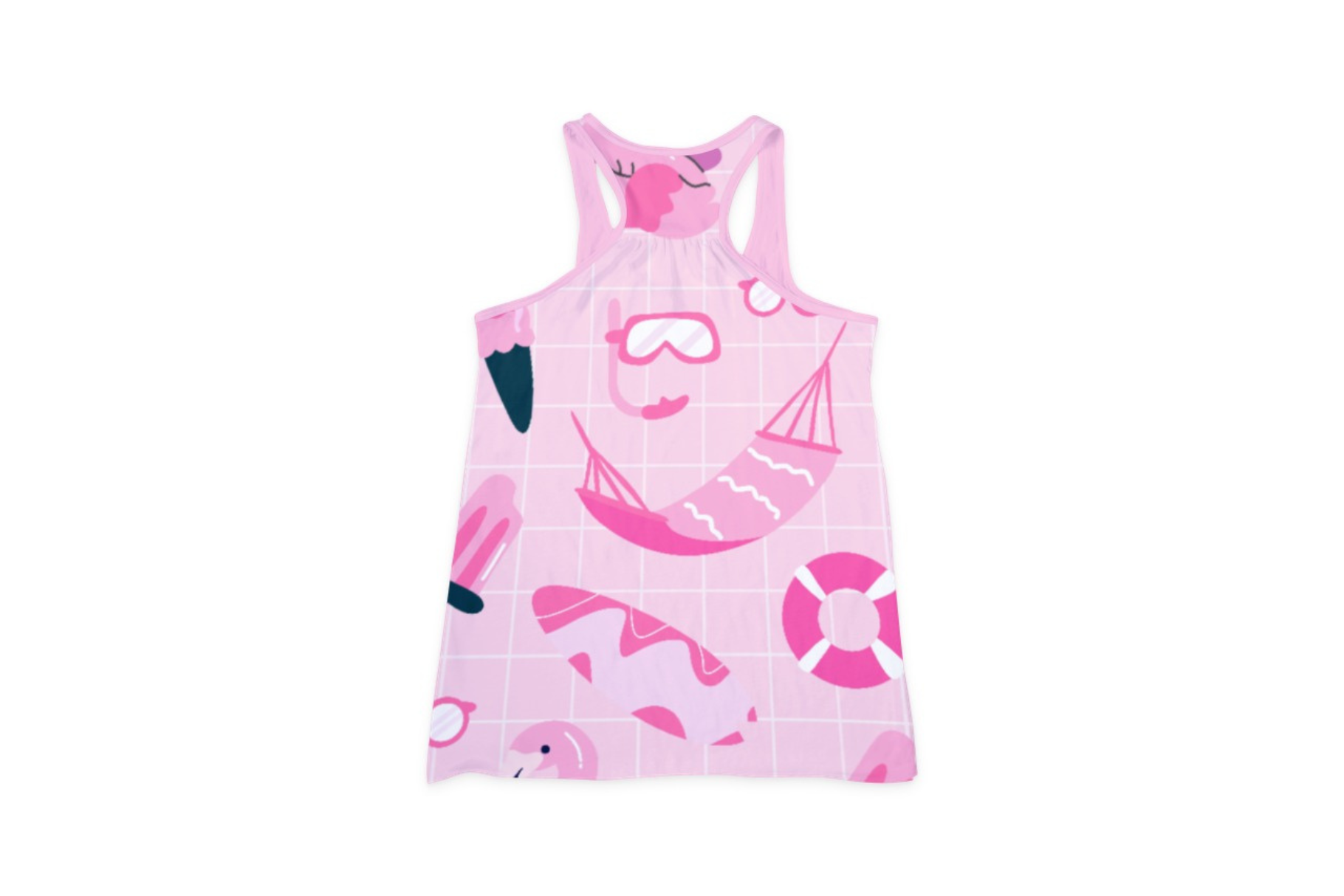 Tank top with summer pattern