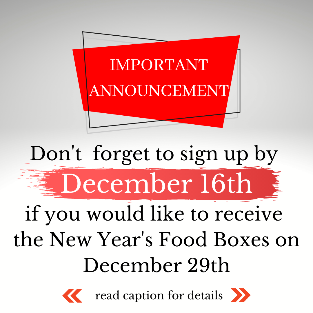 Important news about New Year's food box