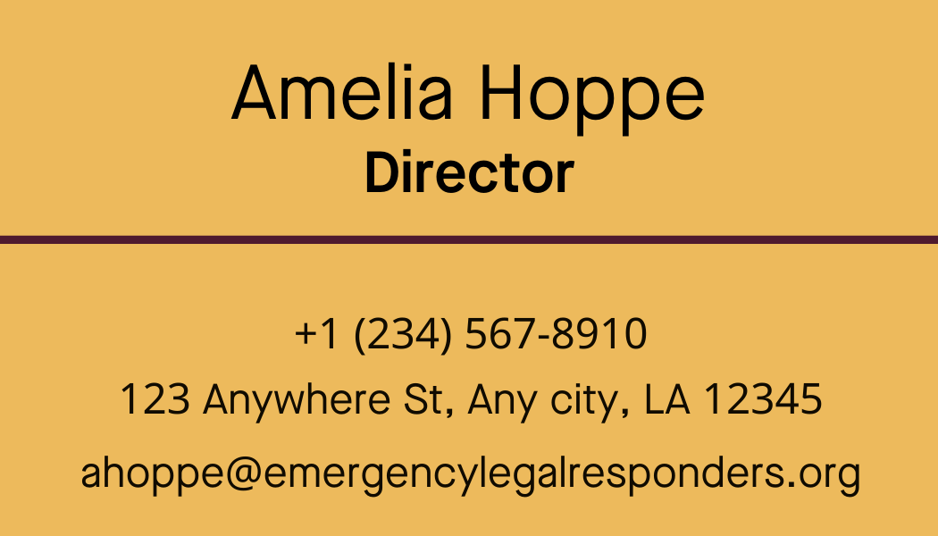 draft of Business Card (front side)