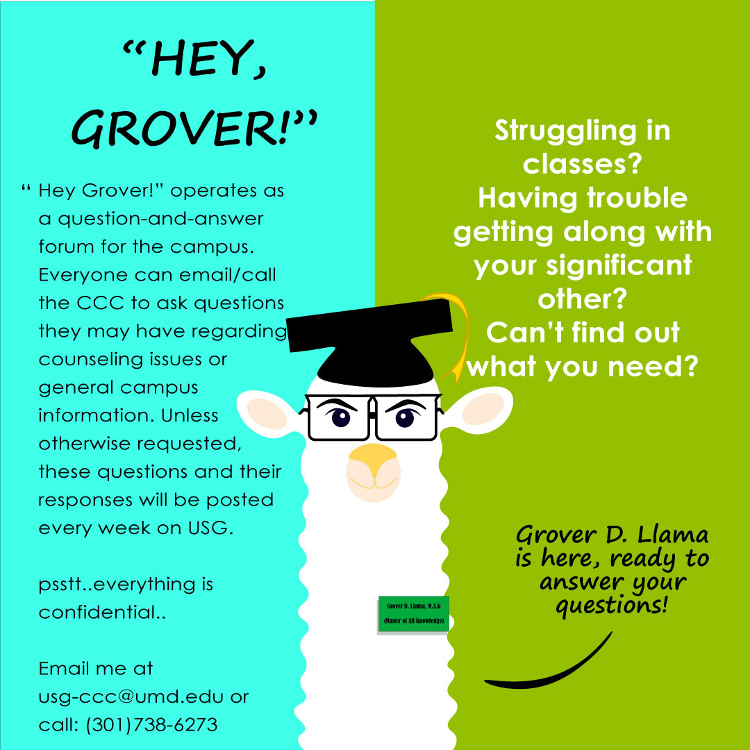 Mock-up poster for "Hey, Grover!" made in Illustrator