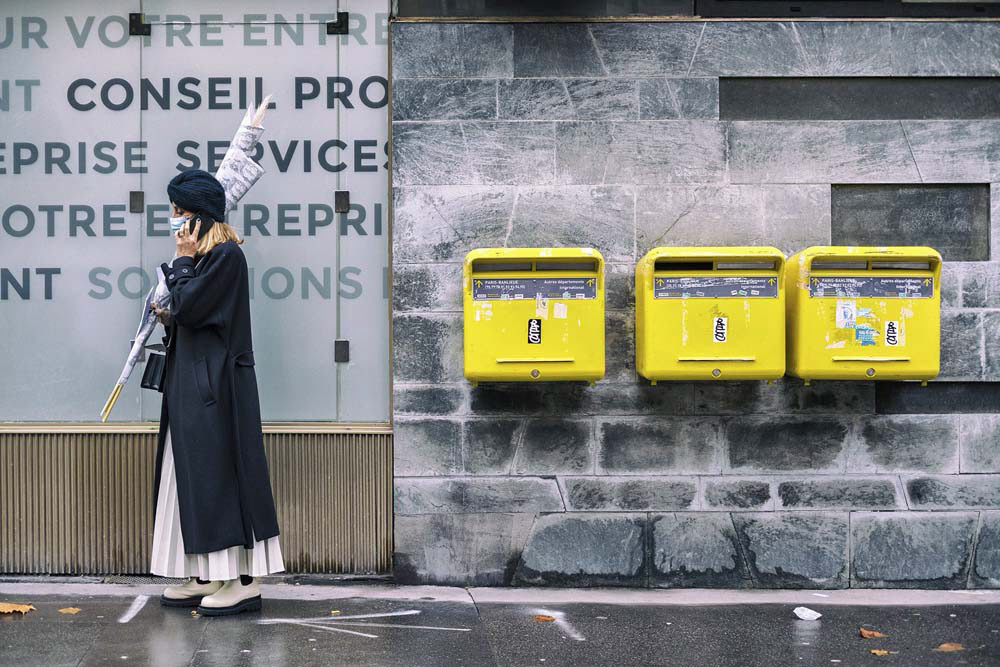 Plumeau timbré en attente