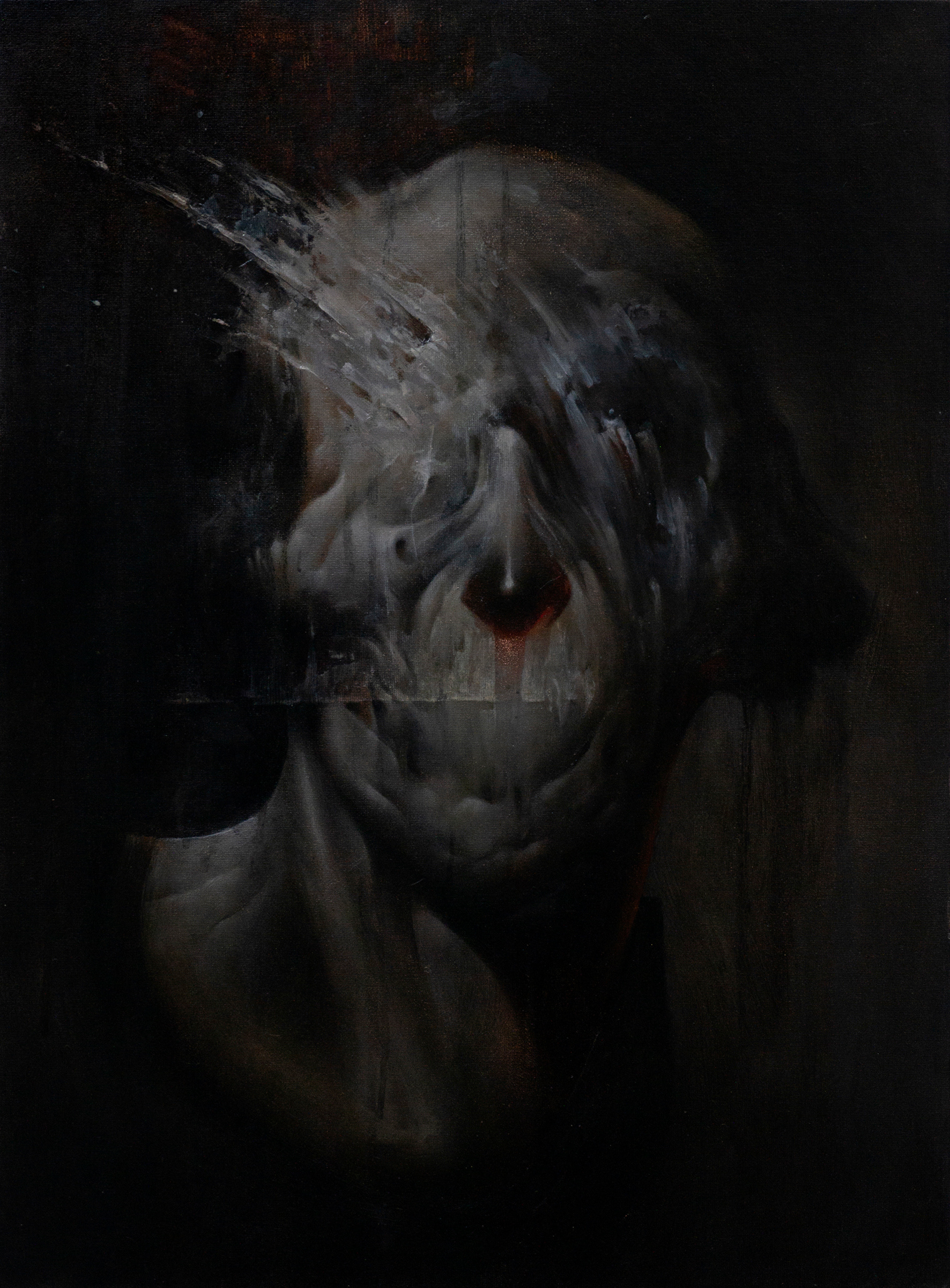 :)   | oil on canvas board