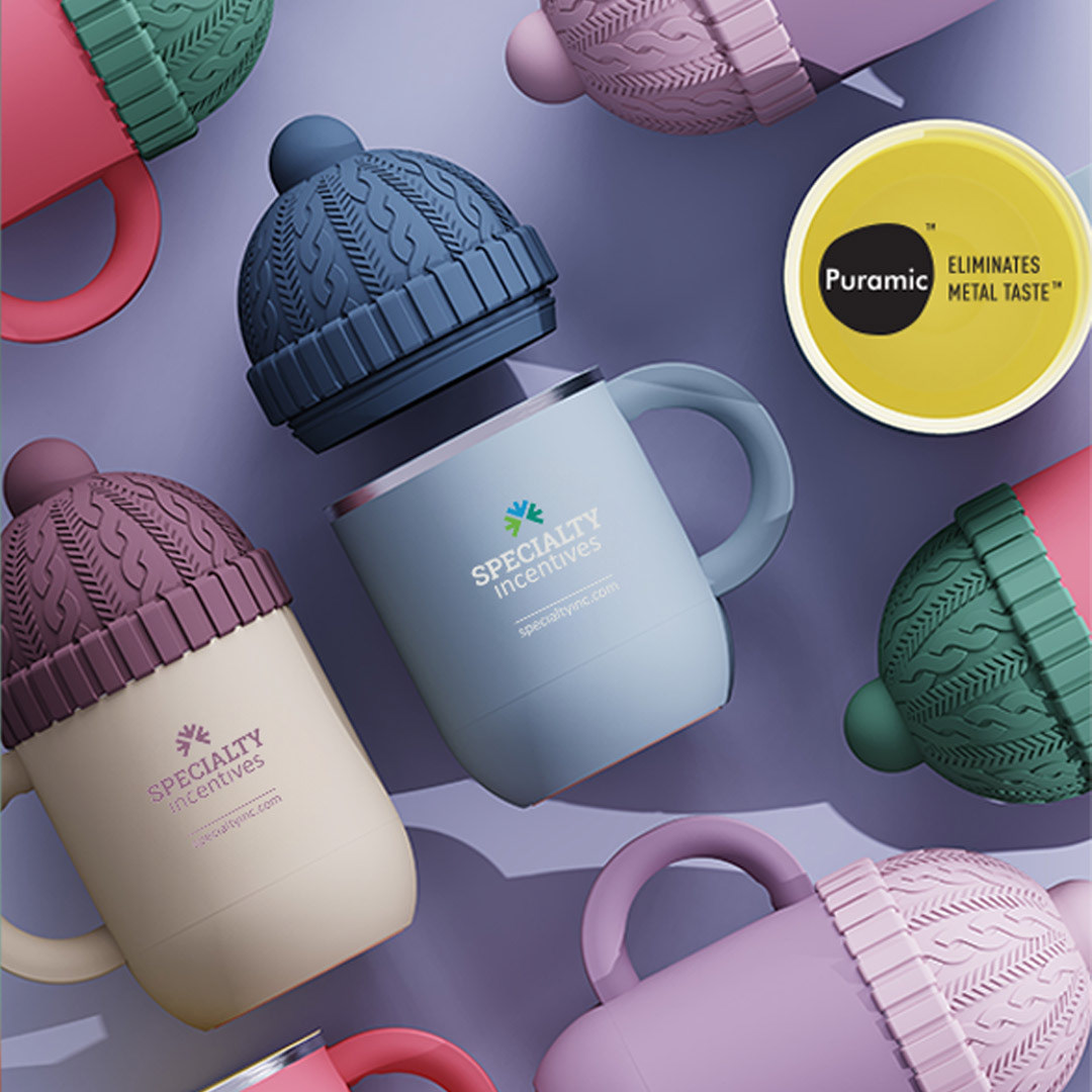 Happy Hat Mug series. © 2025, Specialty Incentives, Inc