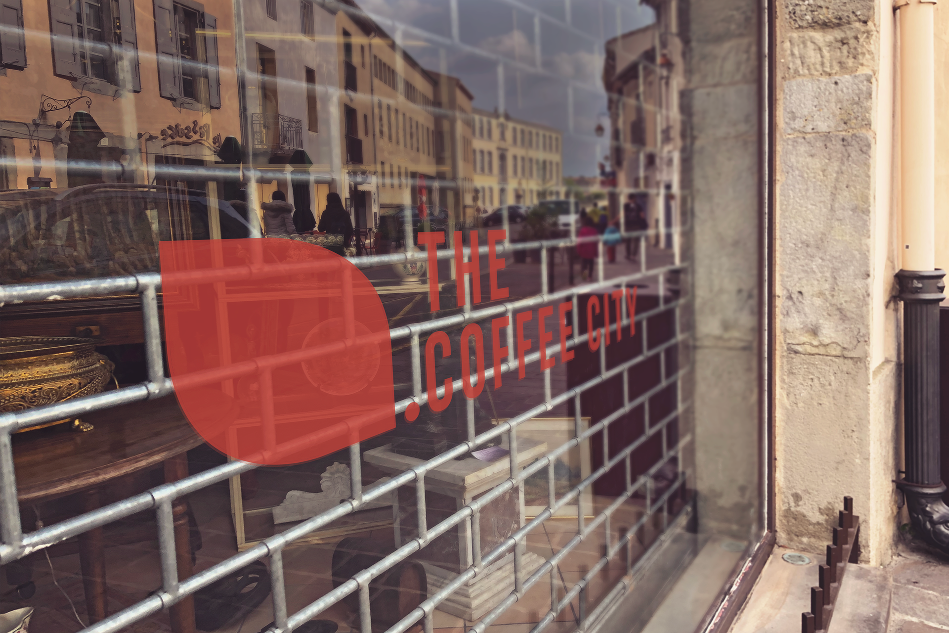 Horizontal Logo on Window Mockup