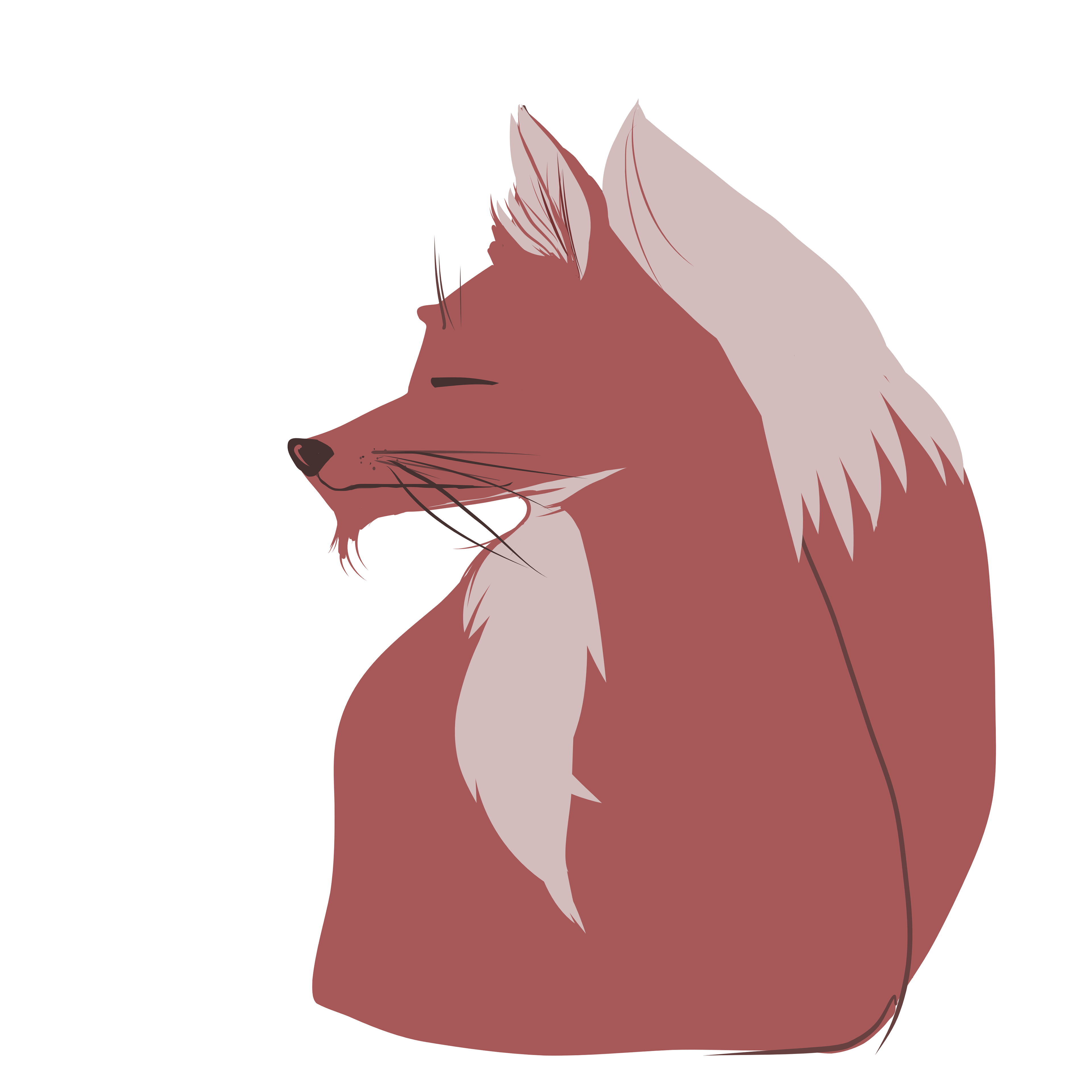 Vector Drawing of a Fox