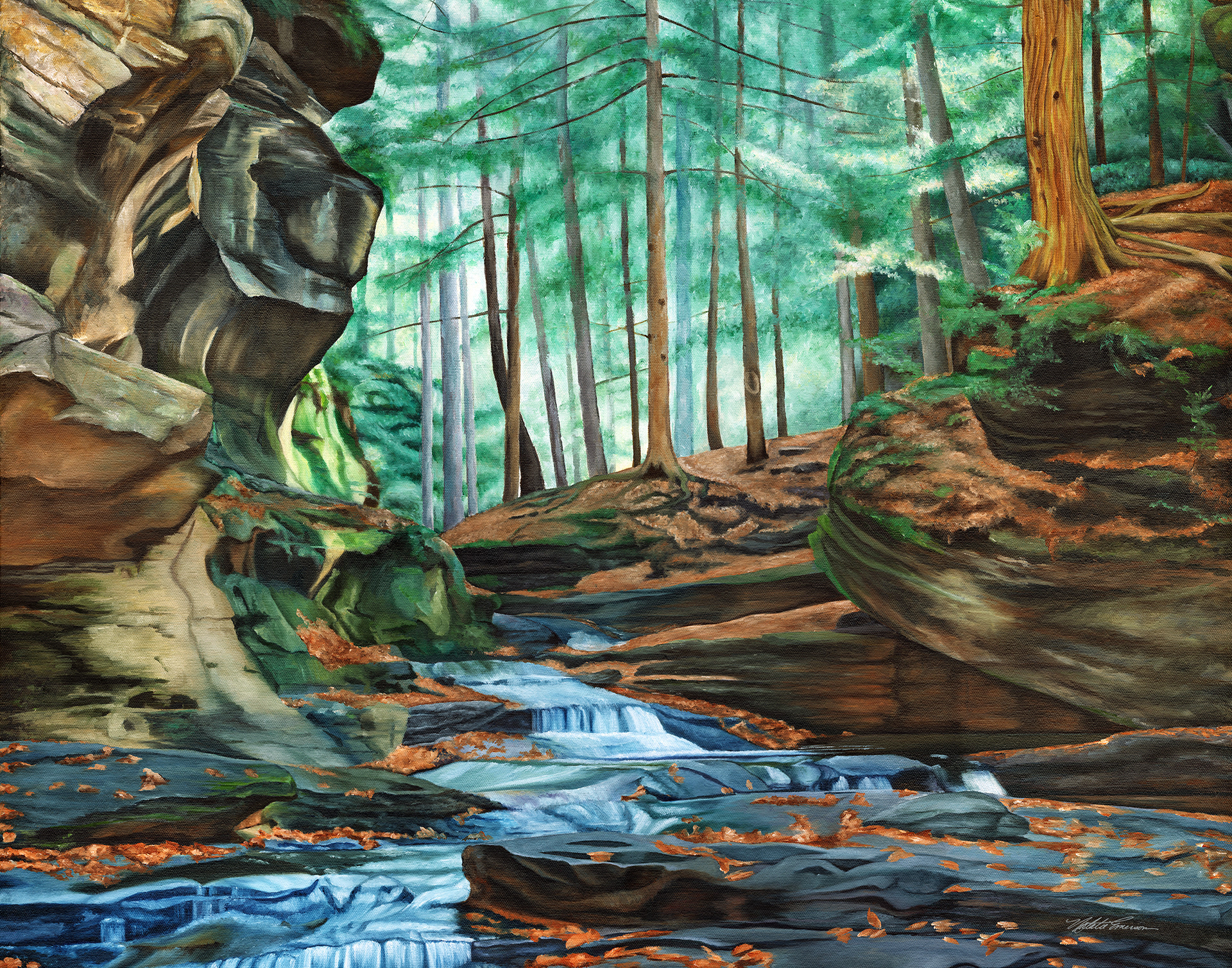 Hocking Hills 30x24 Oil Painting