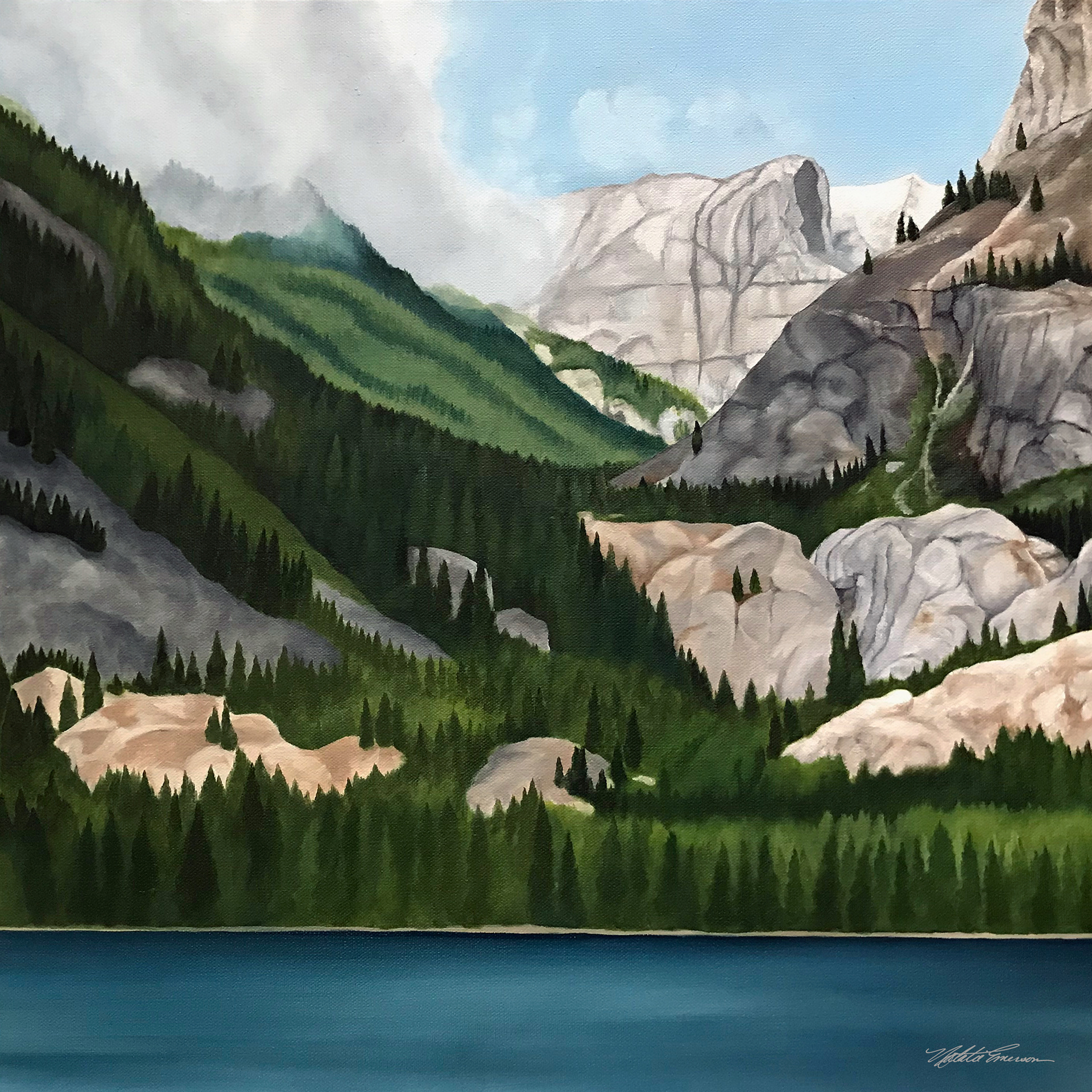 Jenny Lake 20x20 Oil Painting