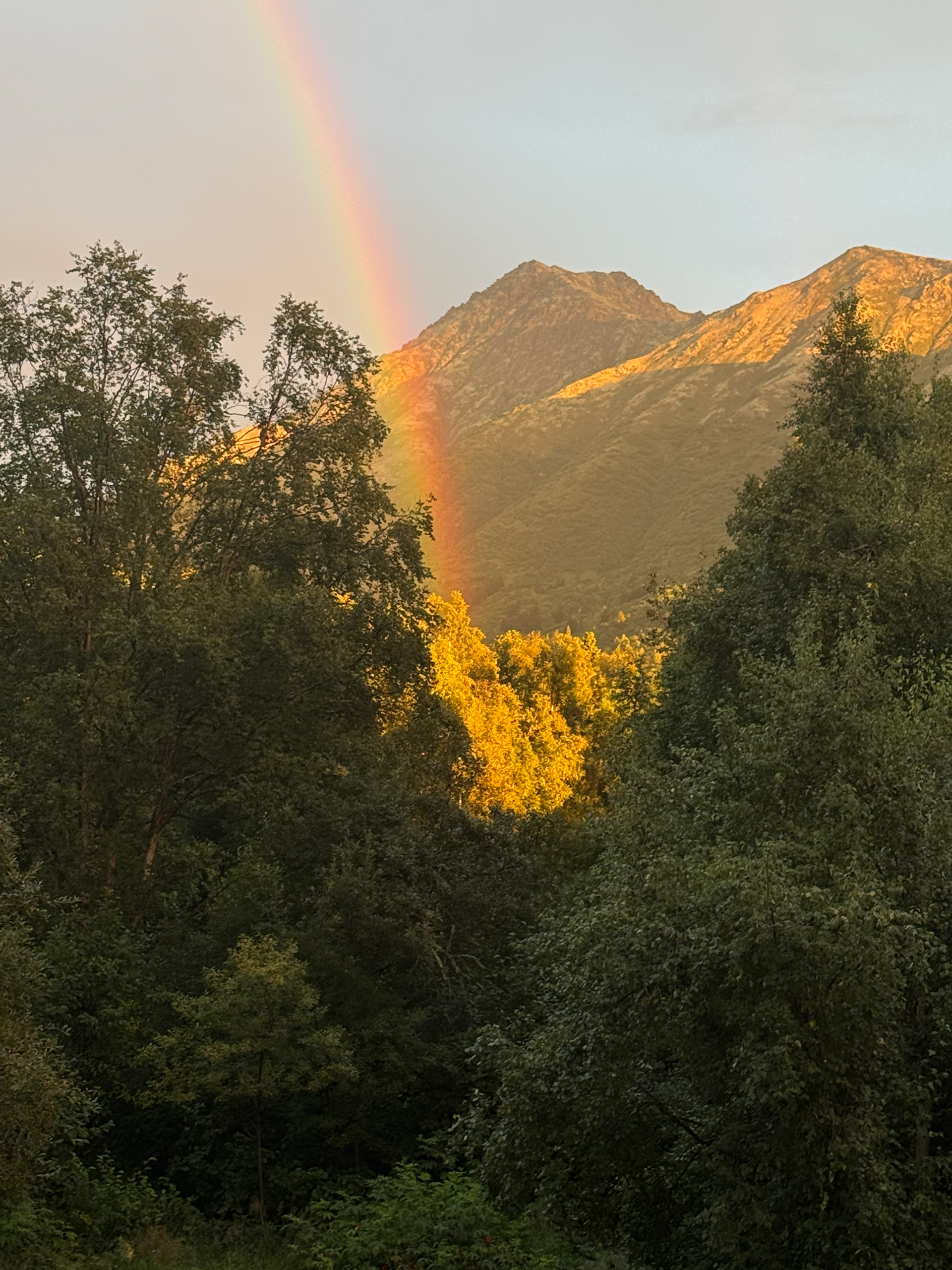A early morning rainbow